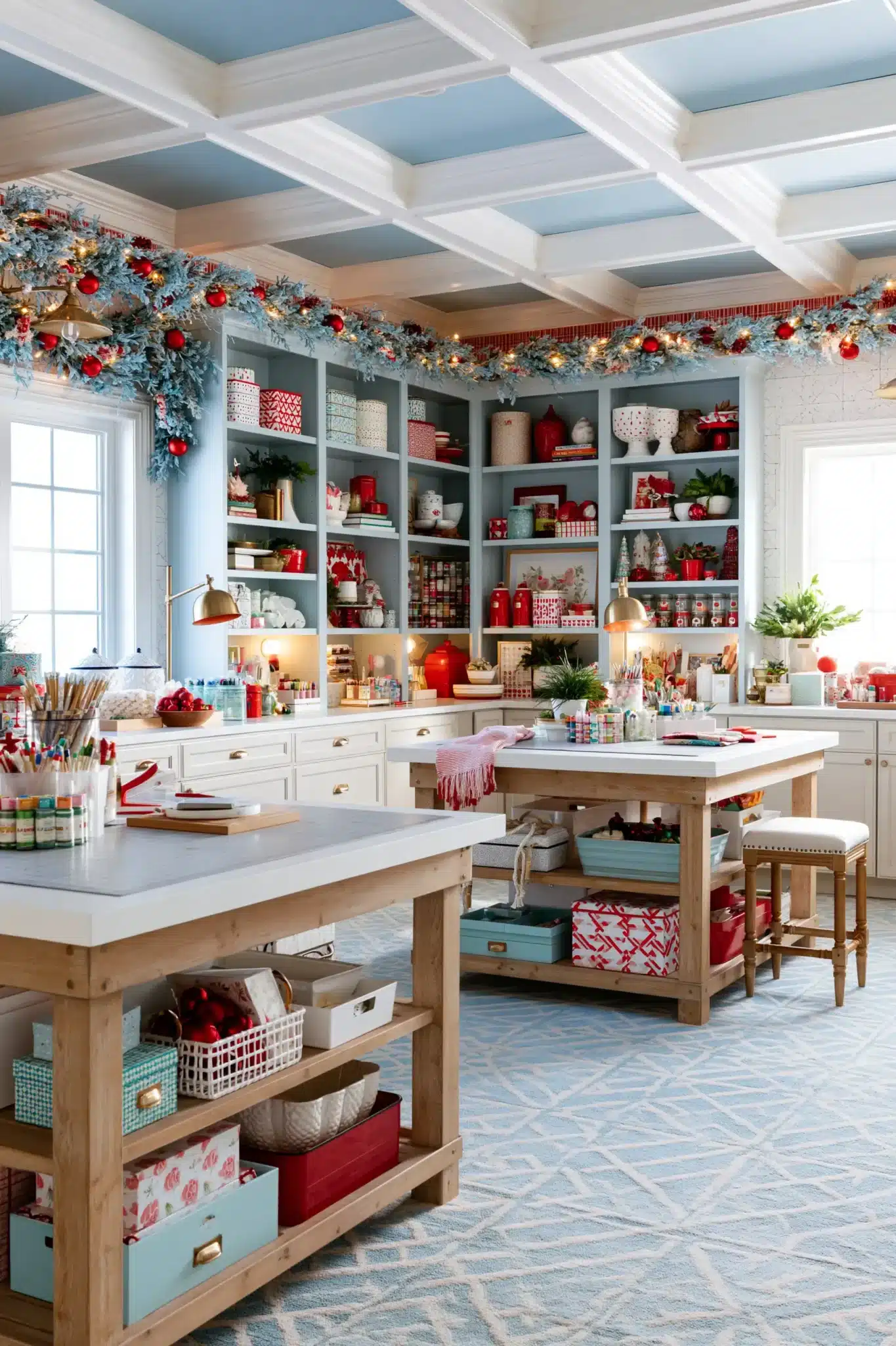 29 Blue Christmas Decor Ideas for a Tree That Breaks From Red and Green 27 blue christmas decor
