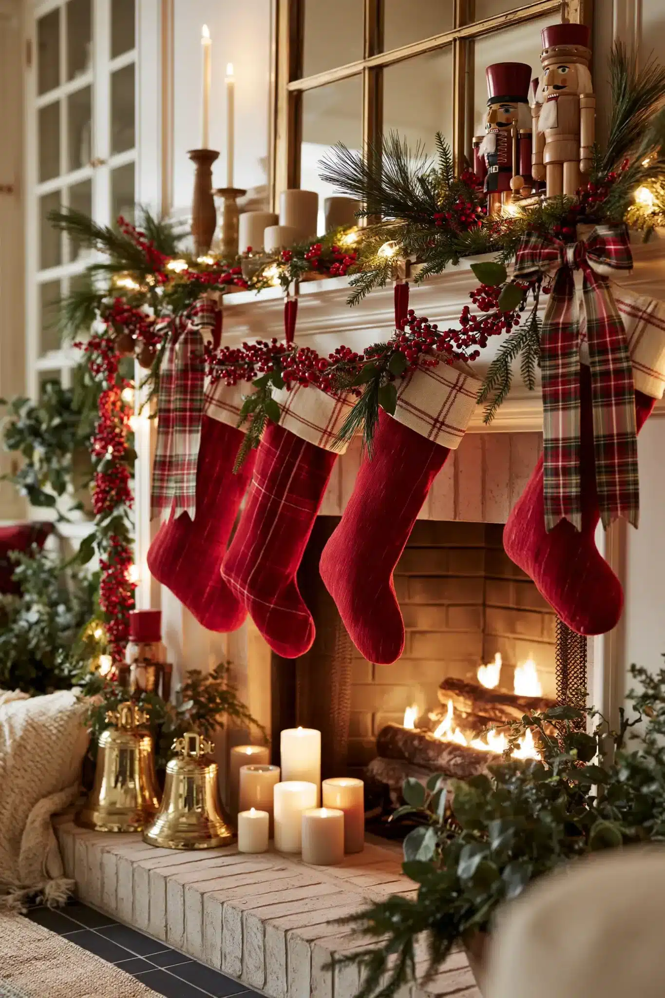 29 Christmas Fireplace Decor Ideas for a Hearth That Does the Heavy Lifting 27 christmas fireplace decor ideas
