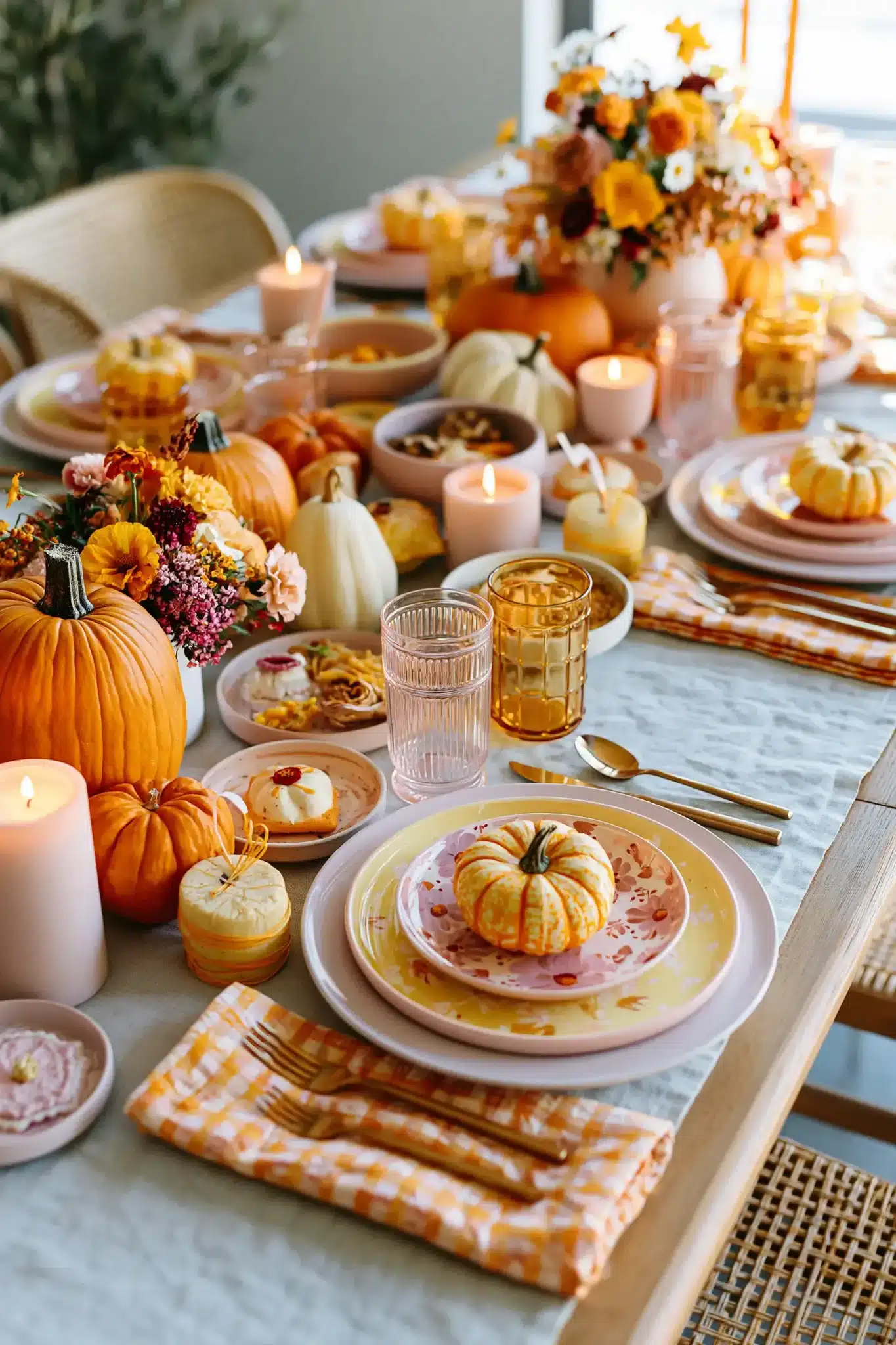 29 Thanksgiving Table Decor Ideas for a Centerpiece That Leaves Room for Plates 28 thanksgiving table decor ideas