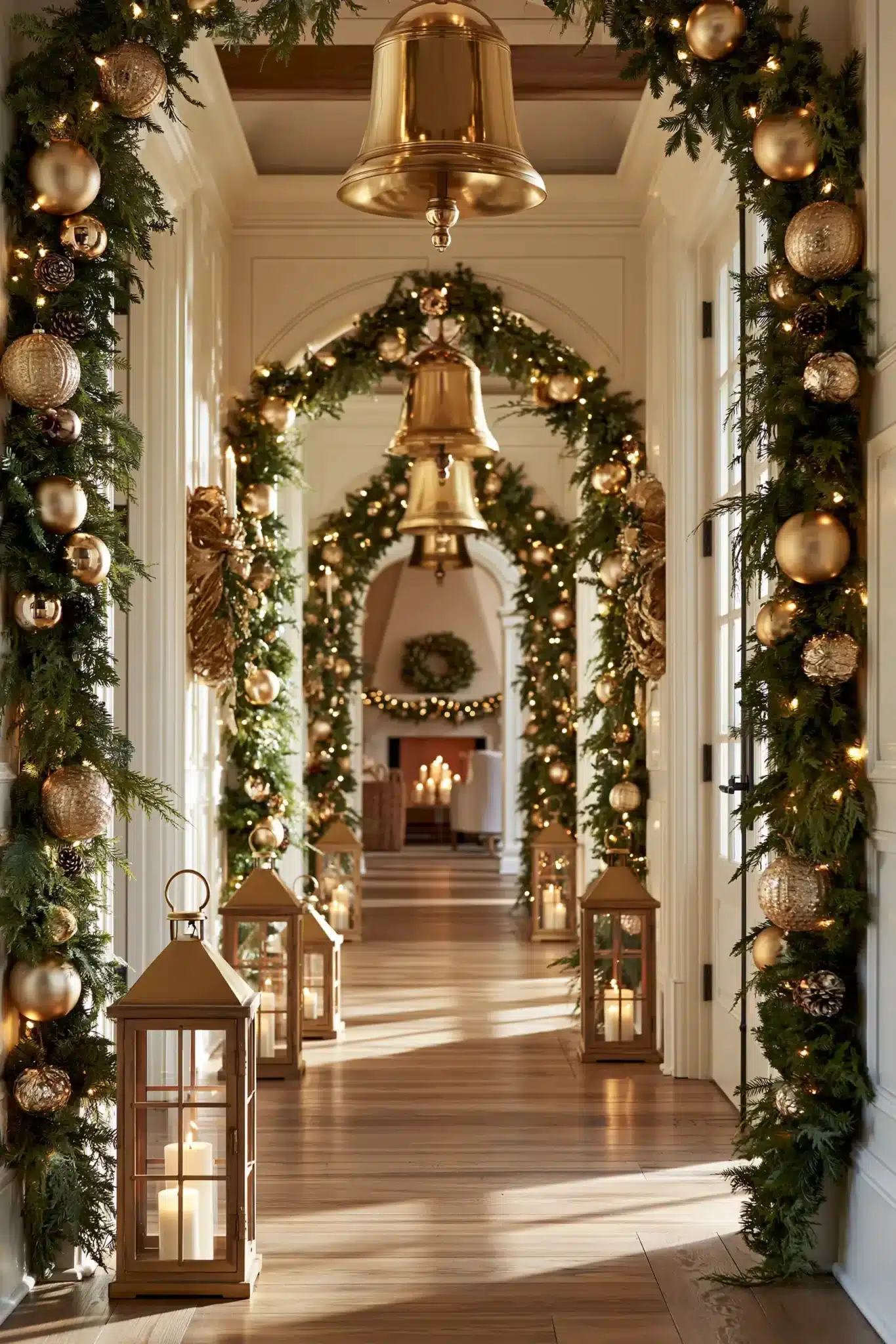 29 Hallway Christmas Decor Ideas for a Path That Feels Festive 28 hallway christmas decor