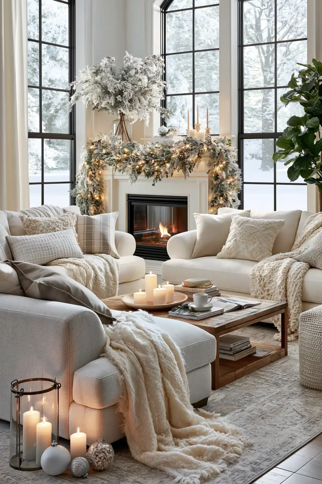 29 White Christmas Decor Ideas for a Room That Stays Bright and Quiet 28 white christmas decor