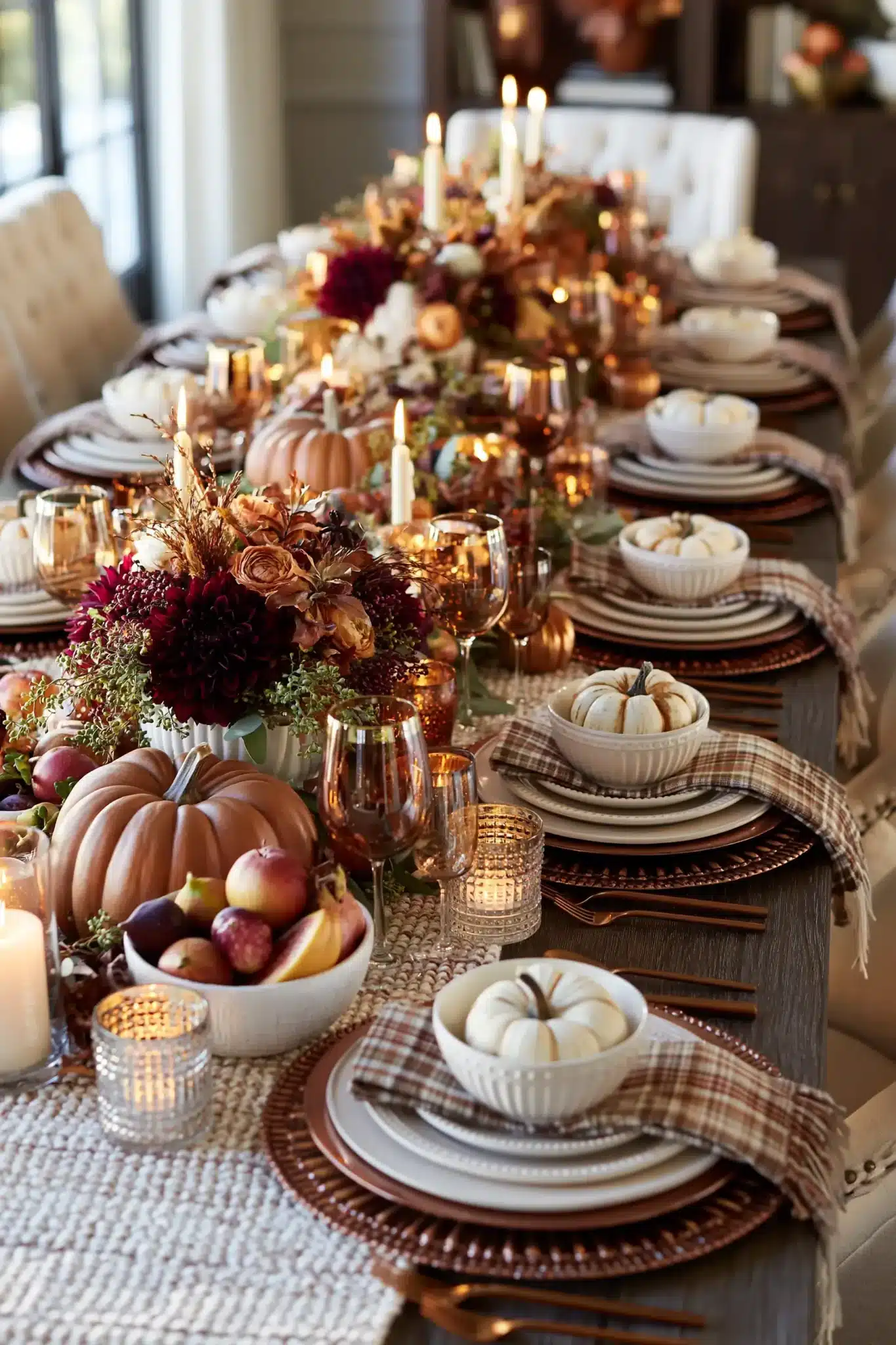 29 Thanksgiving Table Decor Ideas for a Centerpiece That Leaves Room for Plates 29 thanksgiving table decor ideas