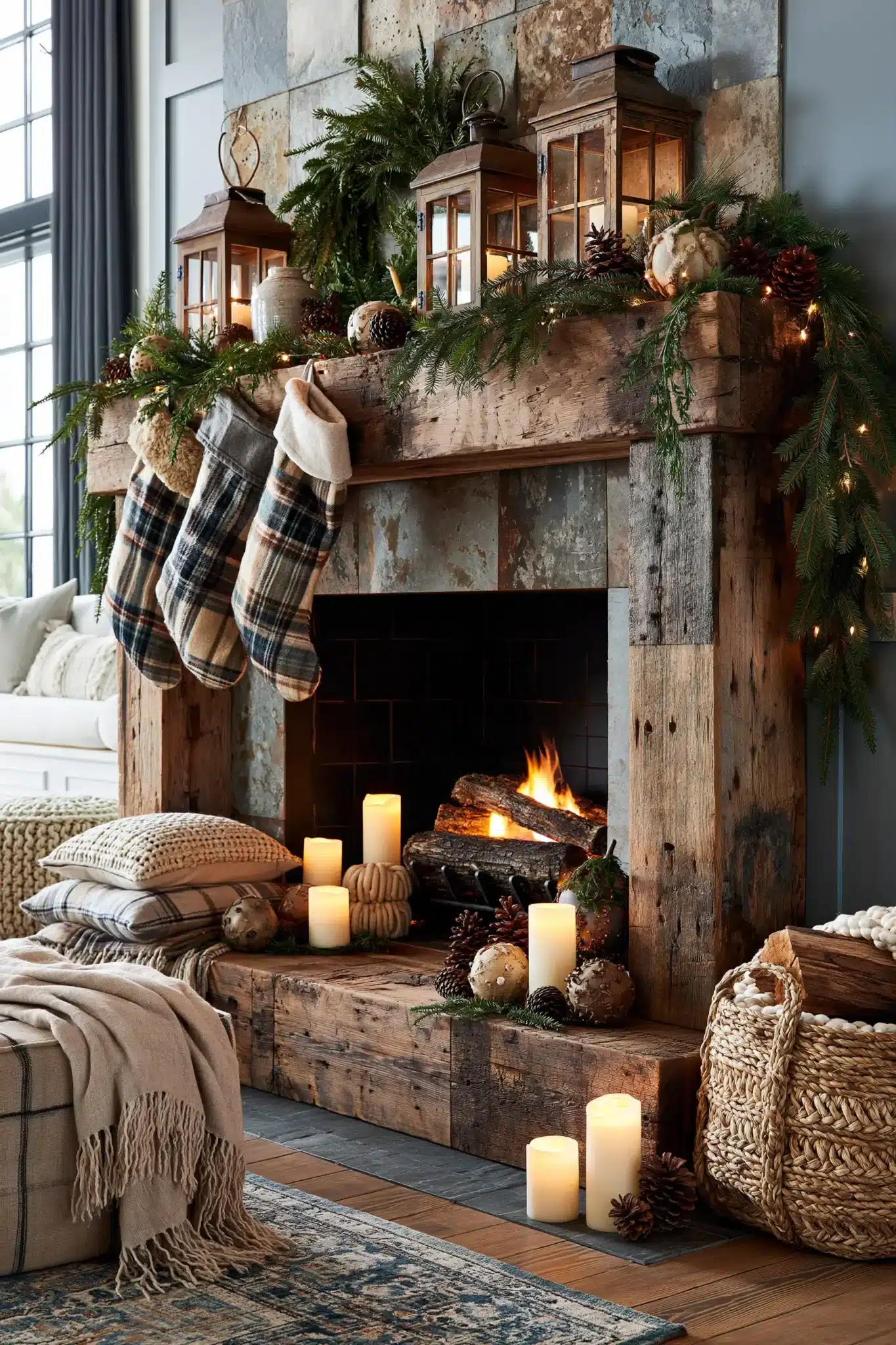 29 Christmas Mantle Decor Ideas for a Hearth That Does Not Compete With the Tree 3 christmas mantle decor