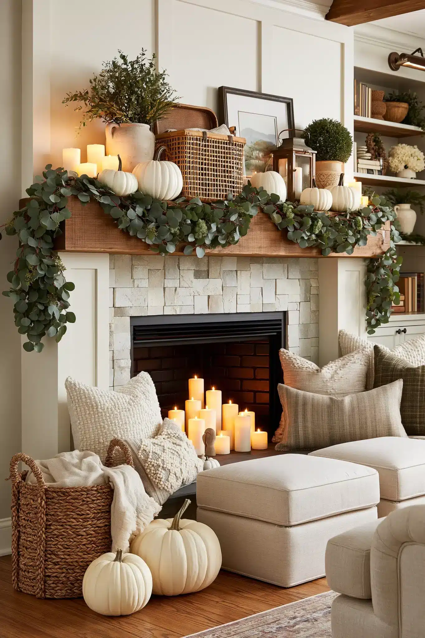 29 Thanksgiving Mantel Decor Ideas for a Hearth That Anchors the Room 3 thanksgiving mantel decor