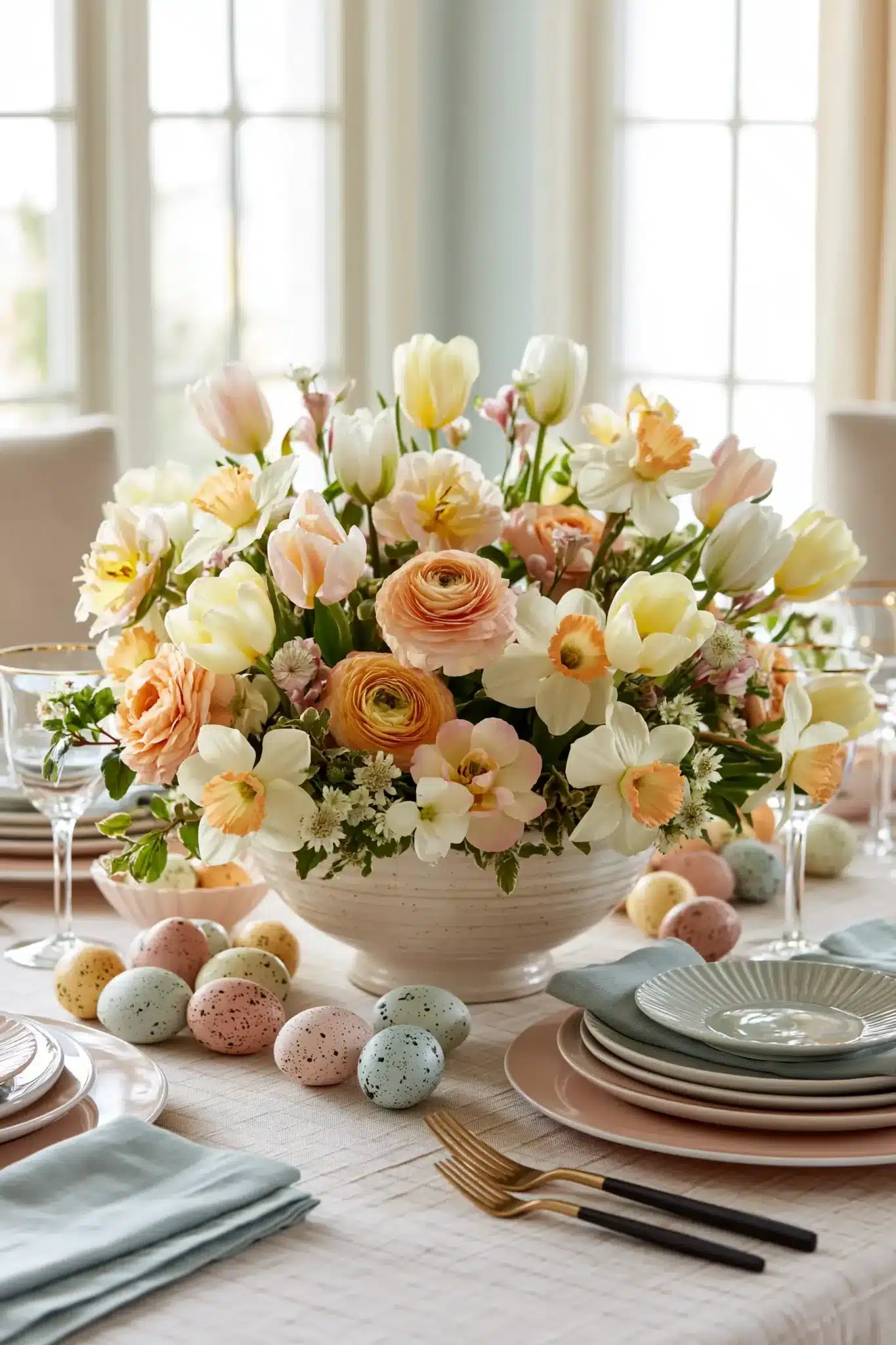 29 Spring Easter Decor Ideas That Keep the Table Simple 3 spring easter decor