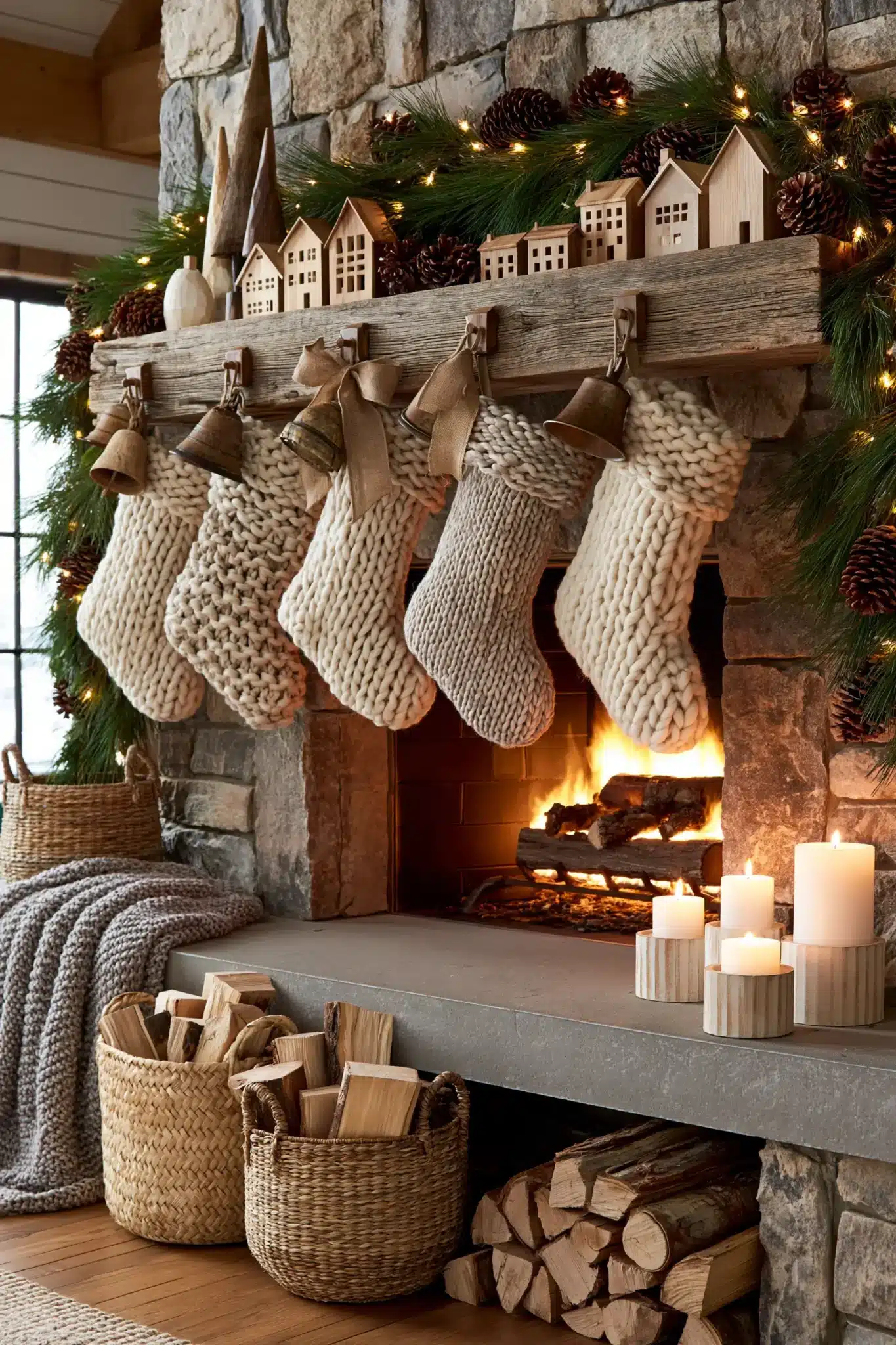 29 Christmas Fireplace Decor Ideas for a Hearth That Does the Heavy Lifting 3 christmas fireplace decor ideas