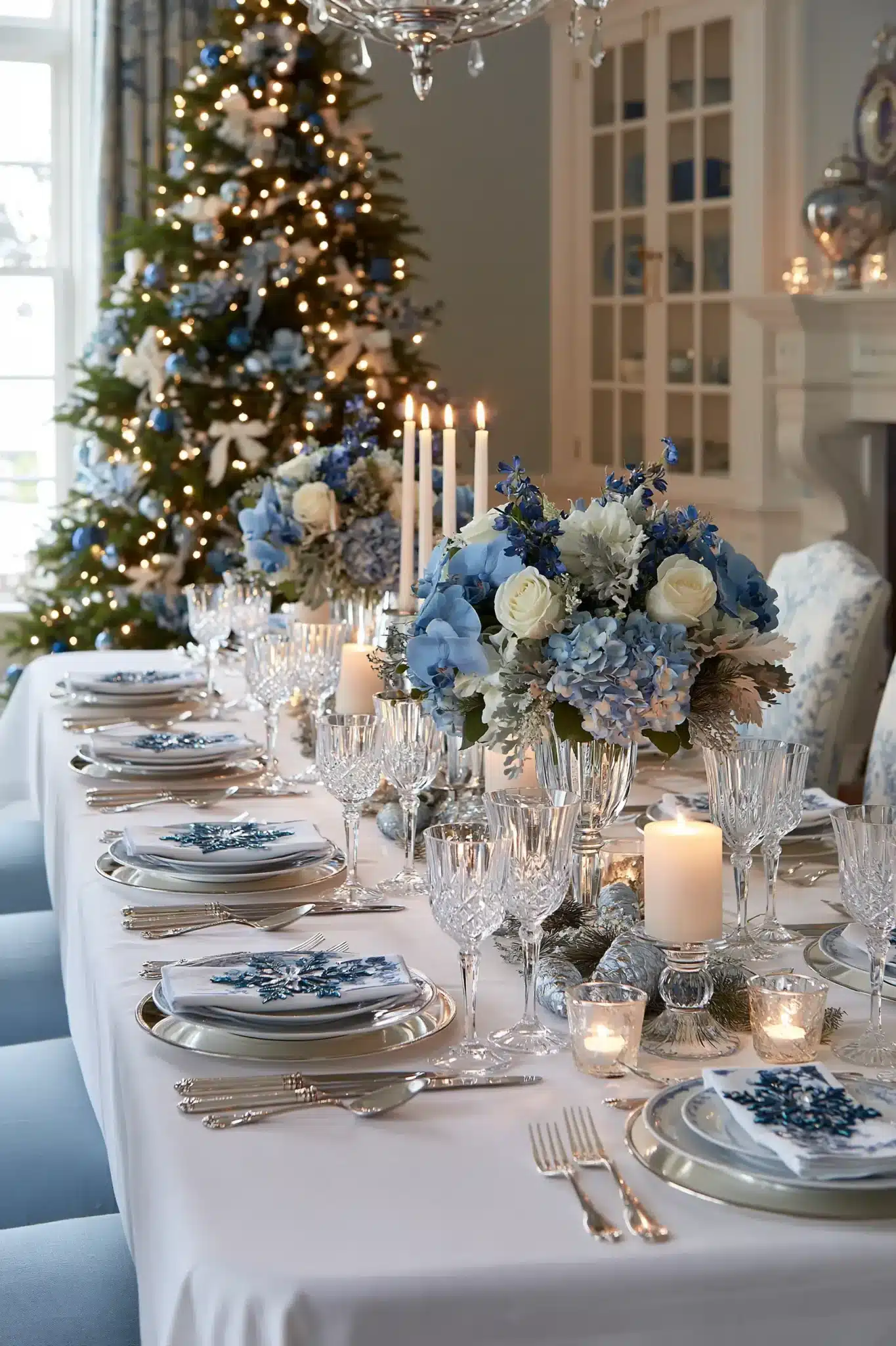 29 Blue Christmas Decor Ideas for a Tree That Breaks From Red and Green 4 blue christmas decor