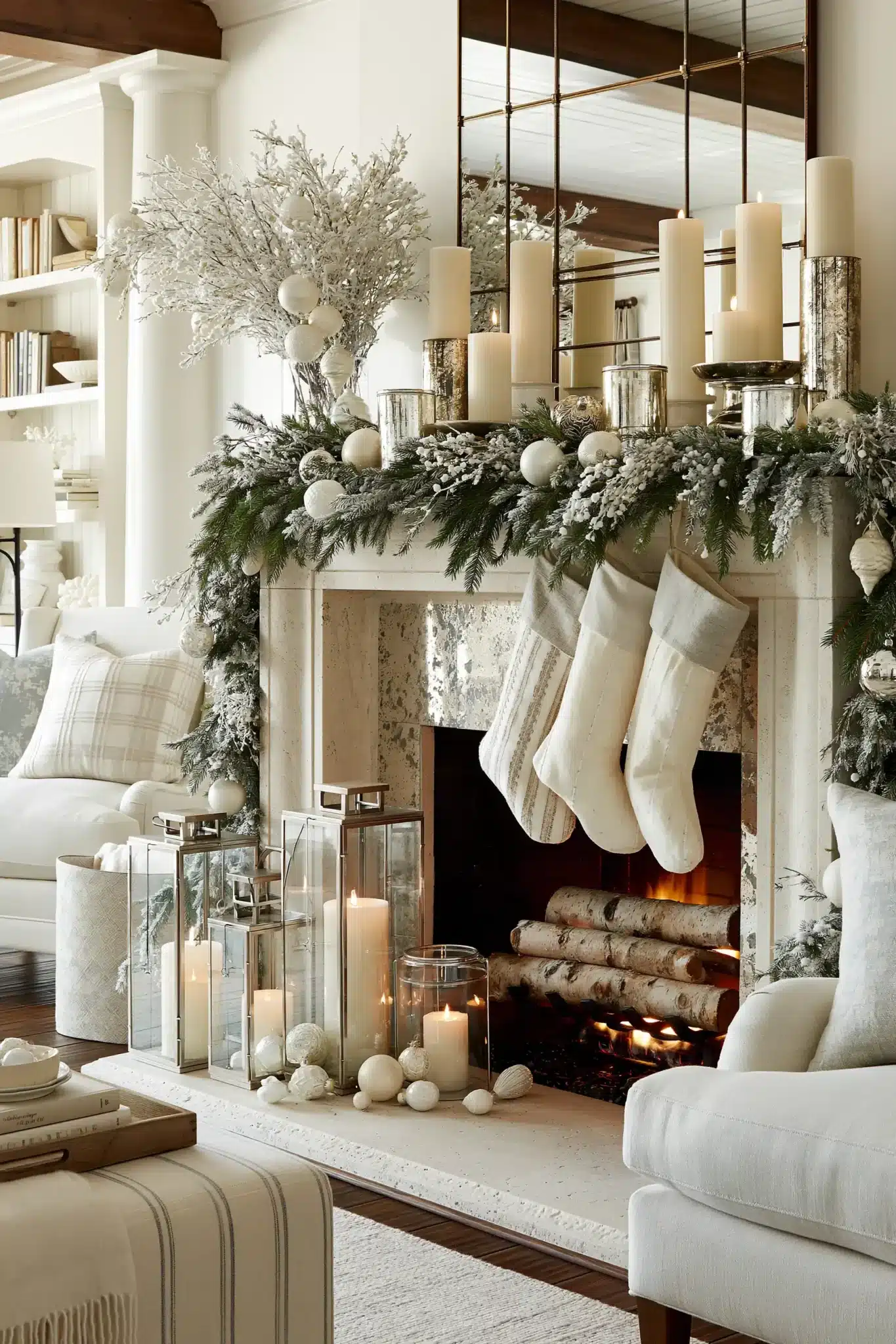 29 Christmas Fireplace Decor Ideas for a Hearth That Does the Heavy Lifting 4 christmas fireplace decor ideas