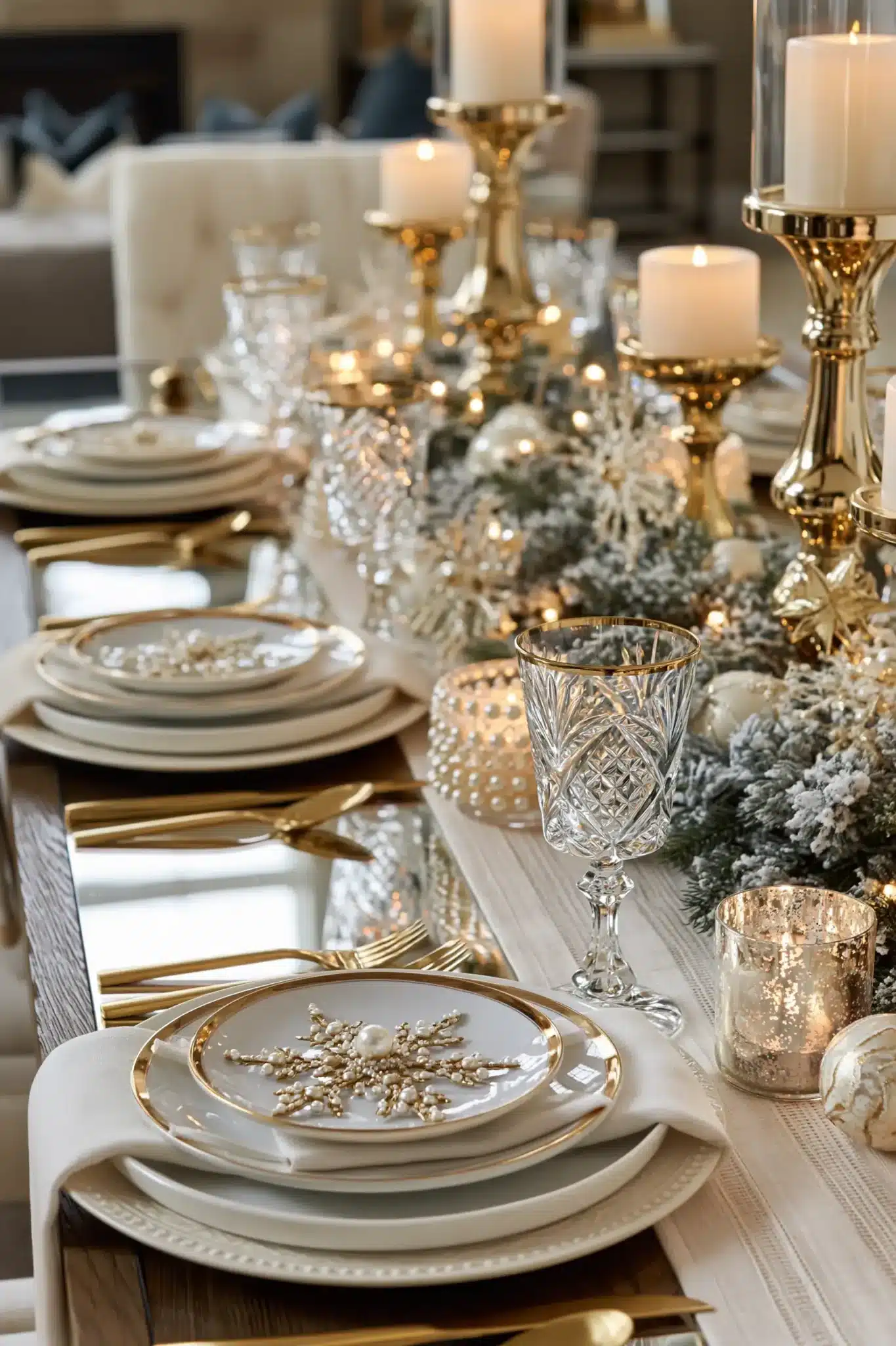 29 White and Gold Christmas Decor Ideas for a Room That Stays Quiet 4 white and gold christmas decor