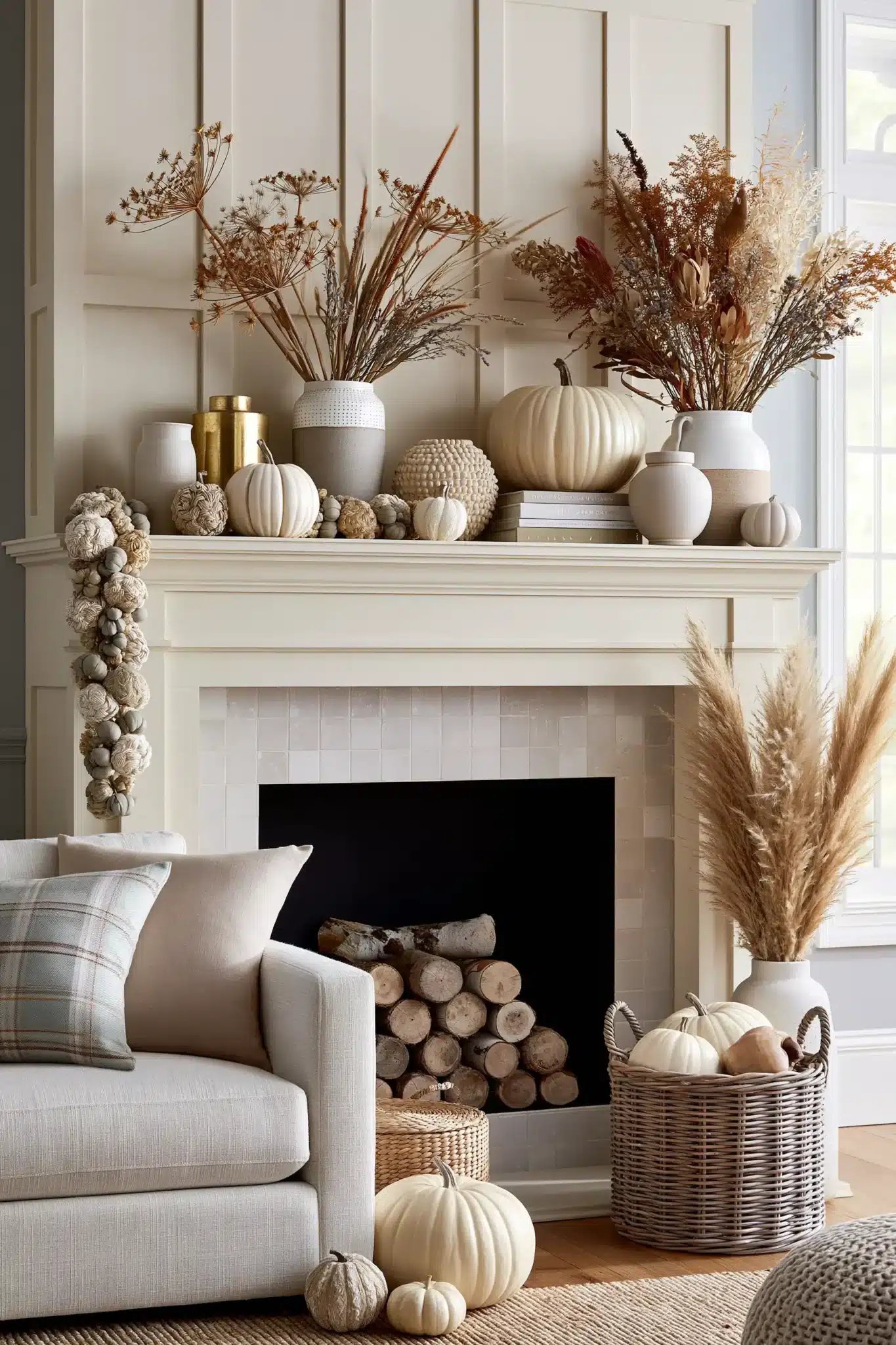 29 Thanksgiving Mantel Decor Ideas for a Hearth That Anchors the Room 4 thanksgiving mantel decor