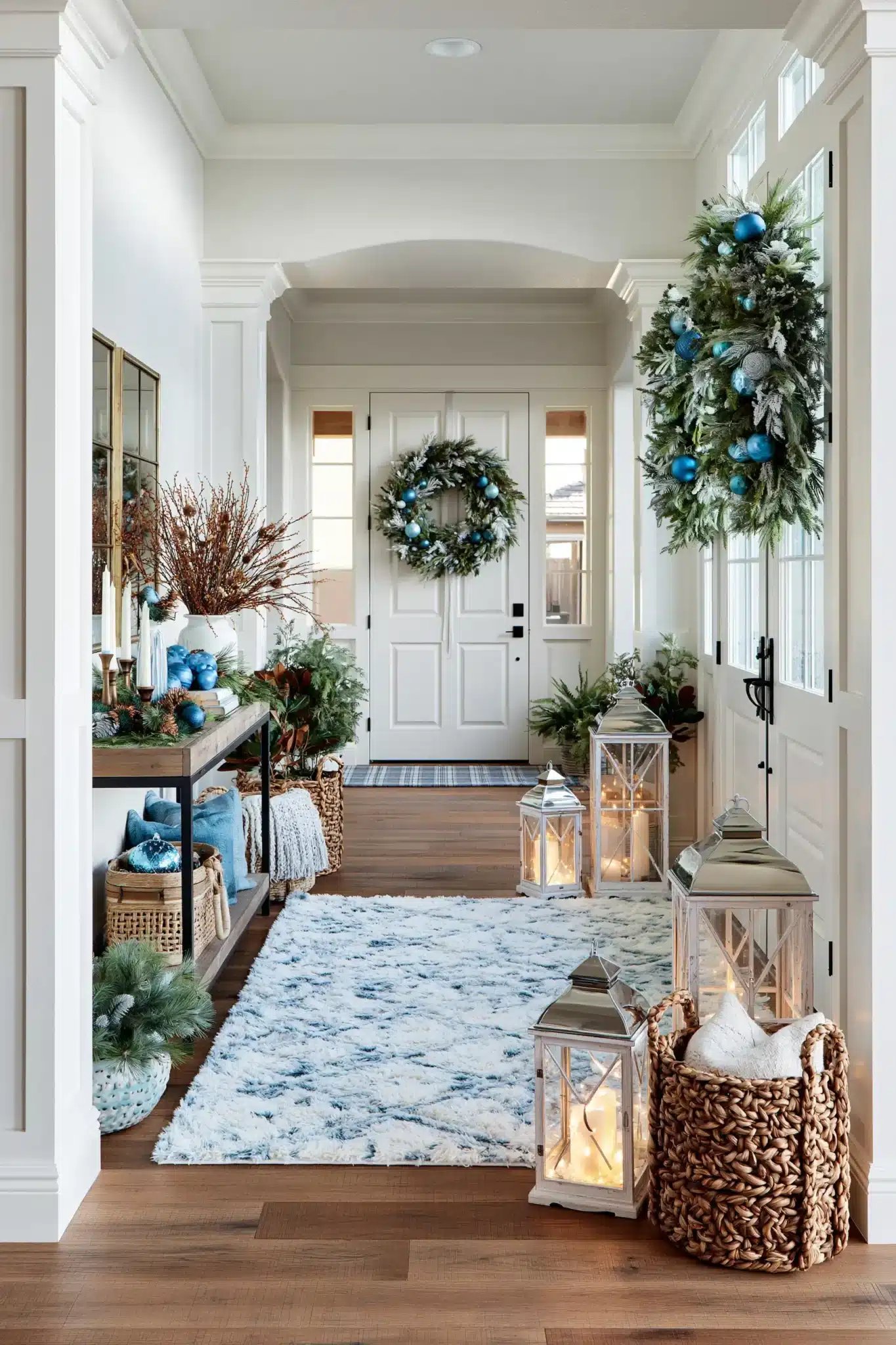 29 Blue Christmas Decor Ideas for a Tree That Breaks From Red and Green 5 blue christmas decor