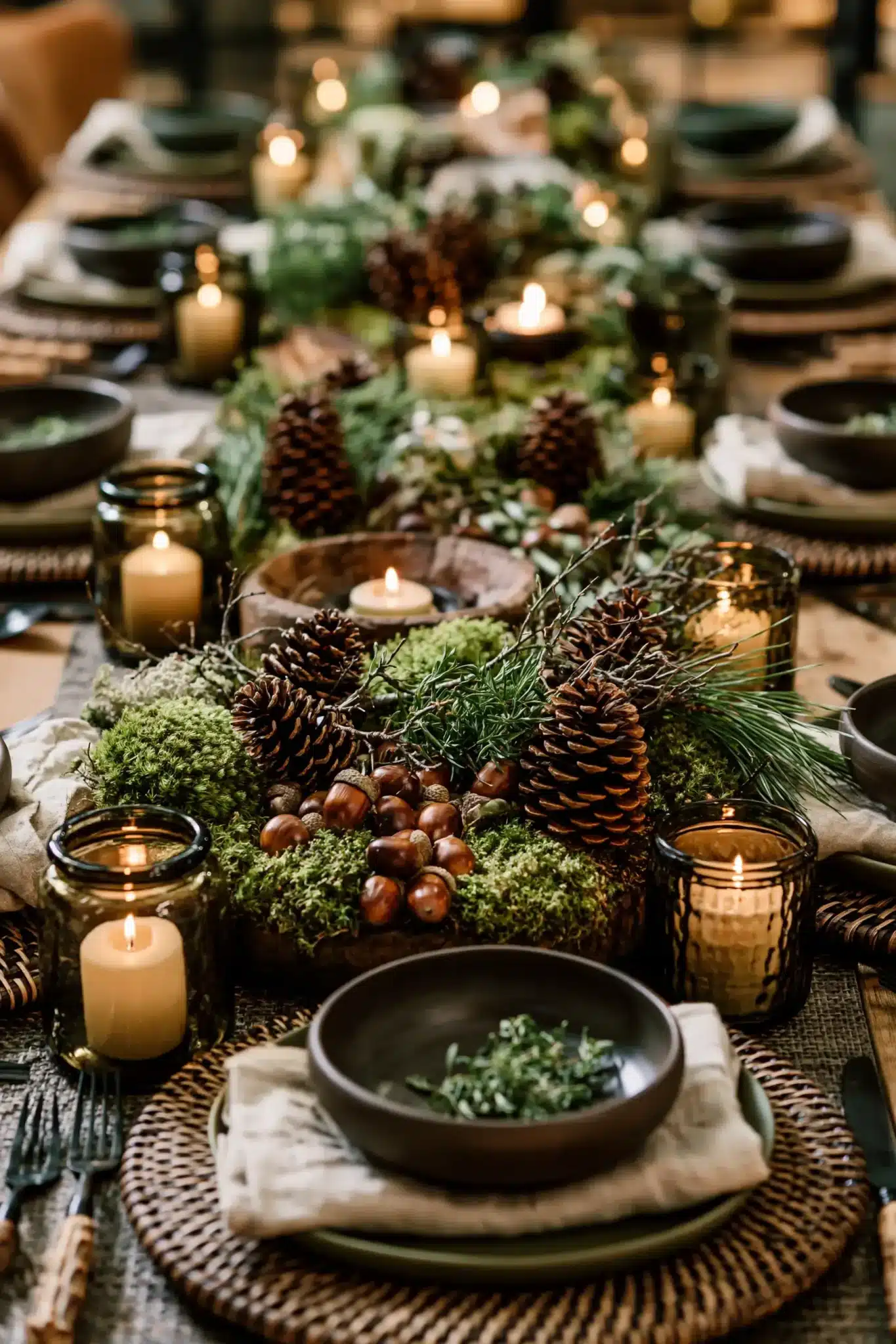 29 Thanksgiving Table Decor Ideas for a Centerpiece That Leaves Room for Plates 5 thanksgiving table decor ideas