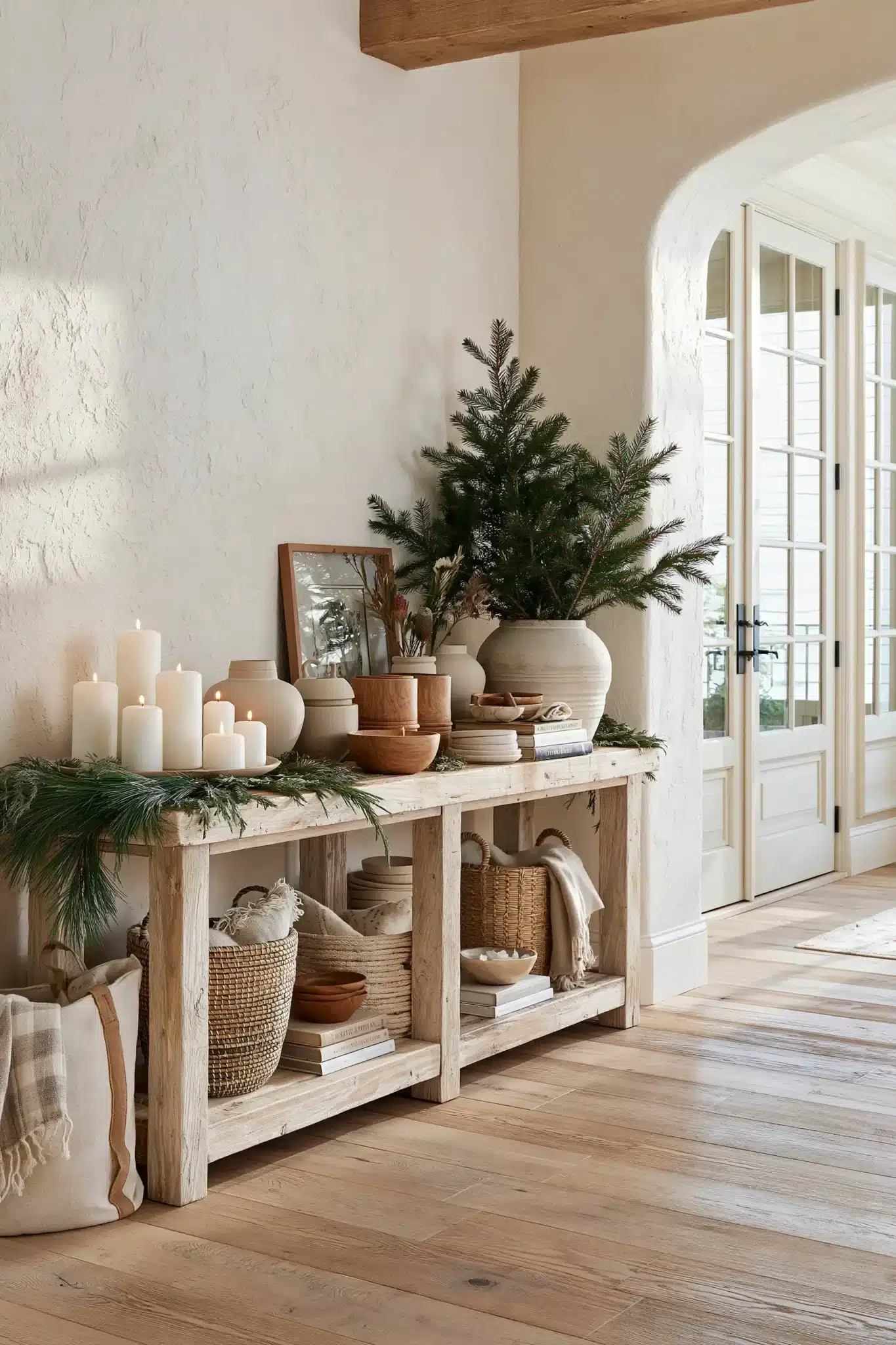 29 Christmas Entryway Table Decor Ideas for a First Impression That Is Warm 6 christmas entryway table decor