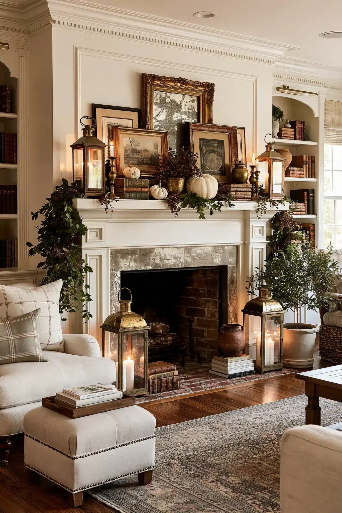 29 Thanksgiving Mantel Decor Ideas for a Hearth That Anchors the Room 6 thanksgiving mantel decor