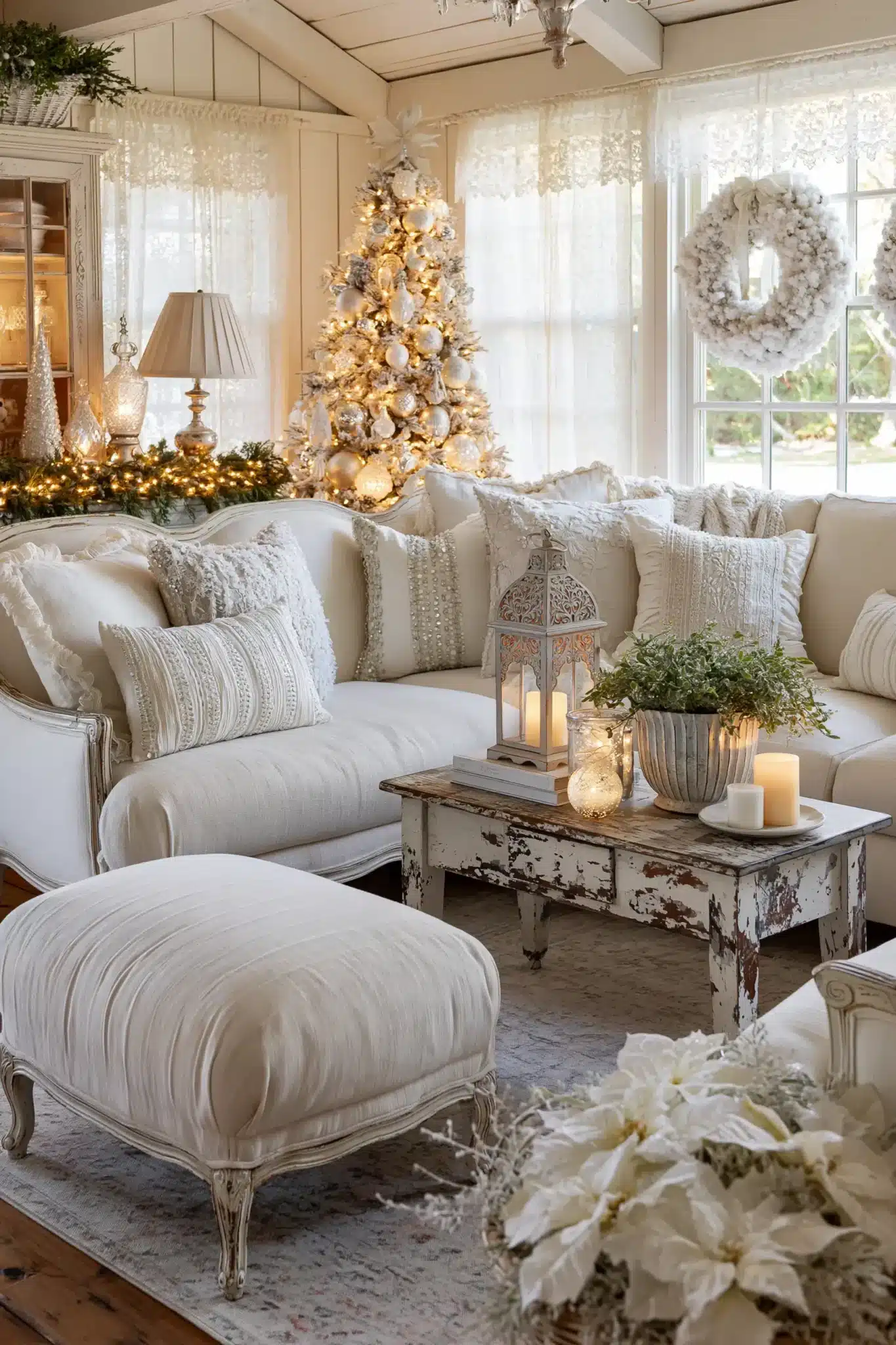 29 White Christmas Decor Ideas for a Room That Stays Bright and Quiet 7 white christmas decor