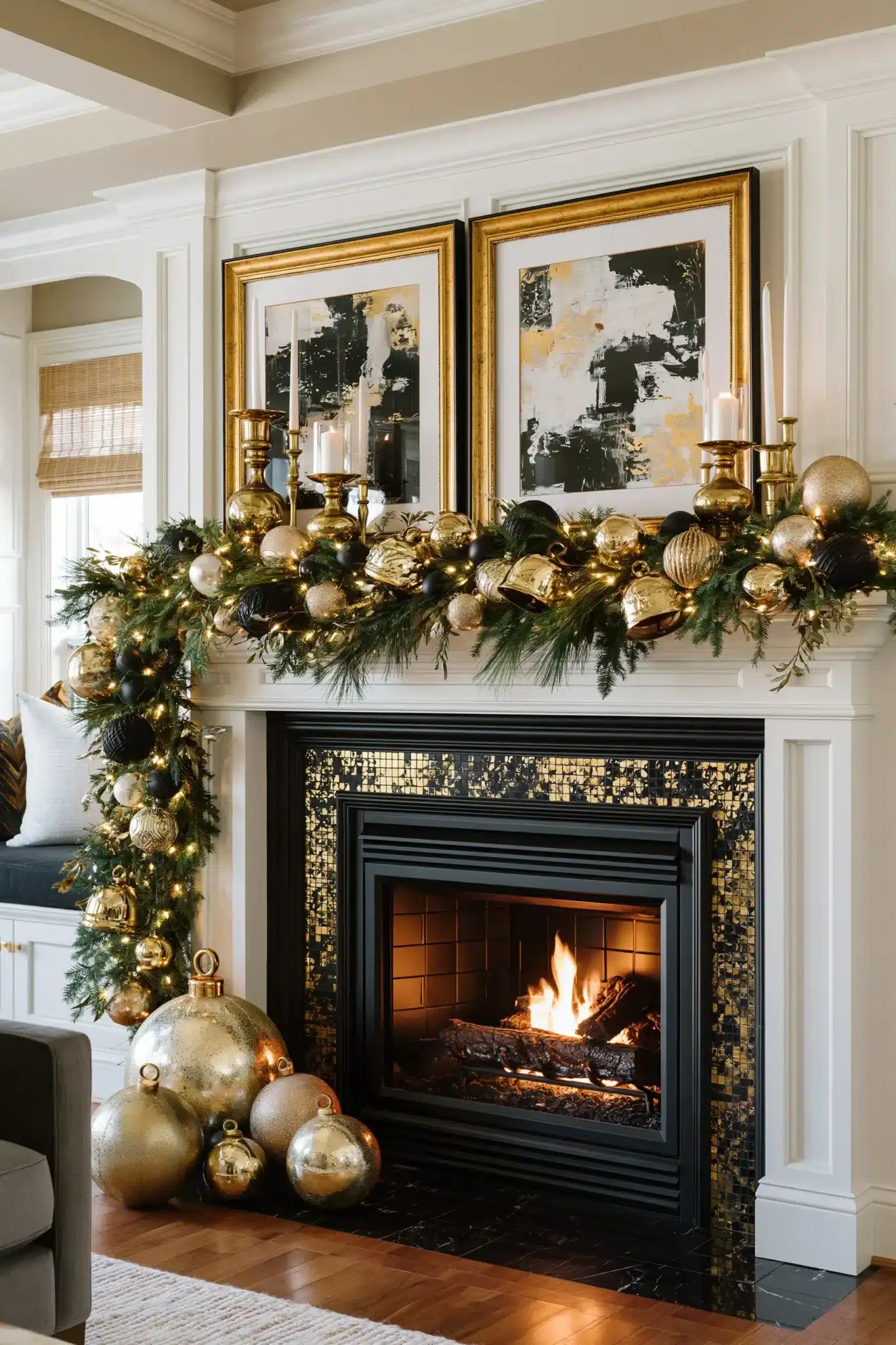 29 Christmas Fireplace Decor Ideas for a Hearth That Does the Heavy Lifting 7 christmas fireplace decor ideas