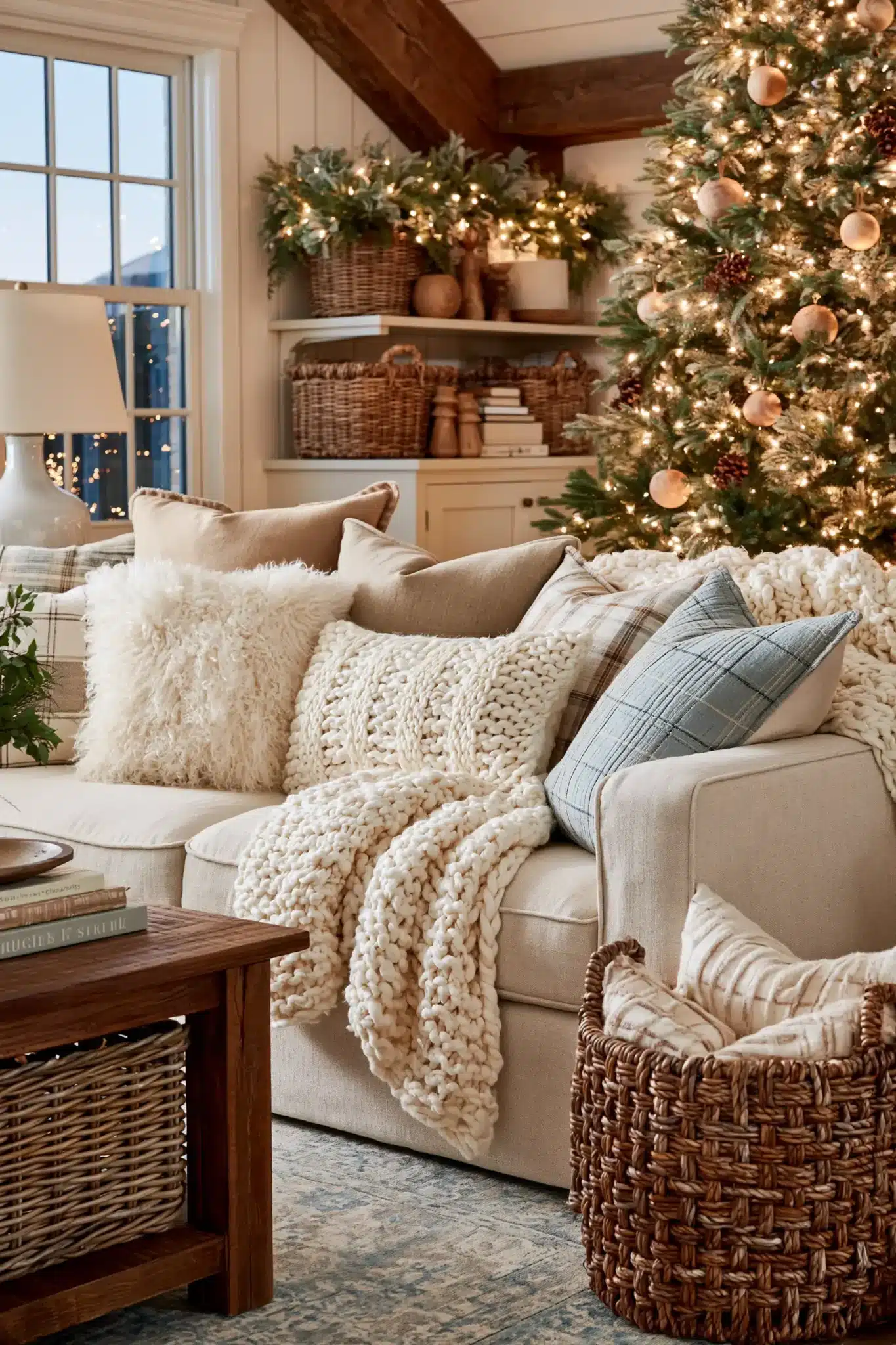 29 Neutral Christmas Decor Ideas for a Room That Stays Calm 7 neutral christmas decor