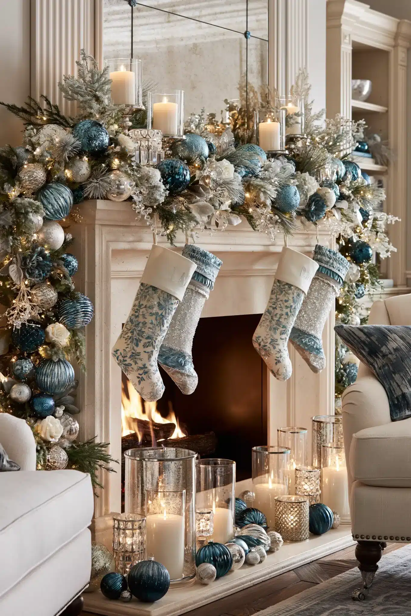 29 Blue Christmas Decor Ideas for a Tree That Breaks From Red and Green 7 blue christmas decor