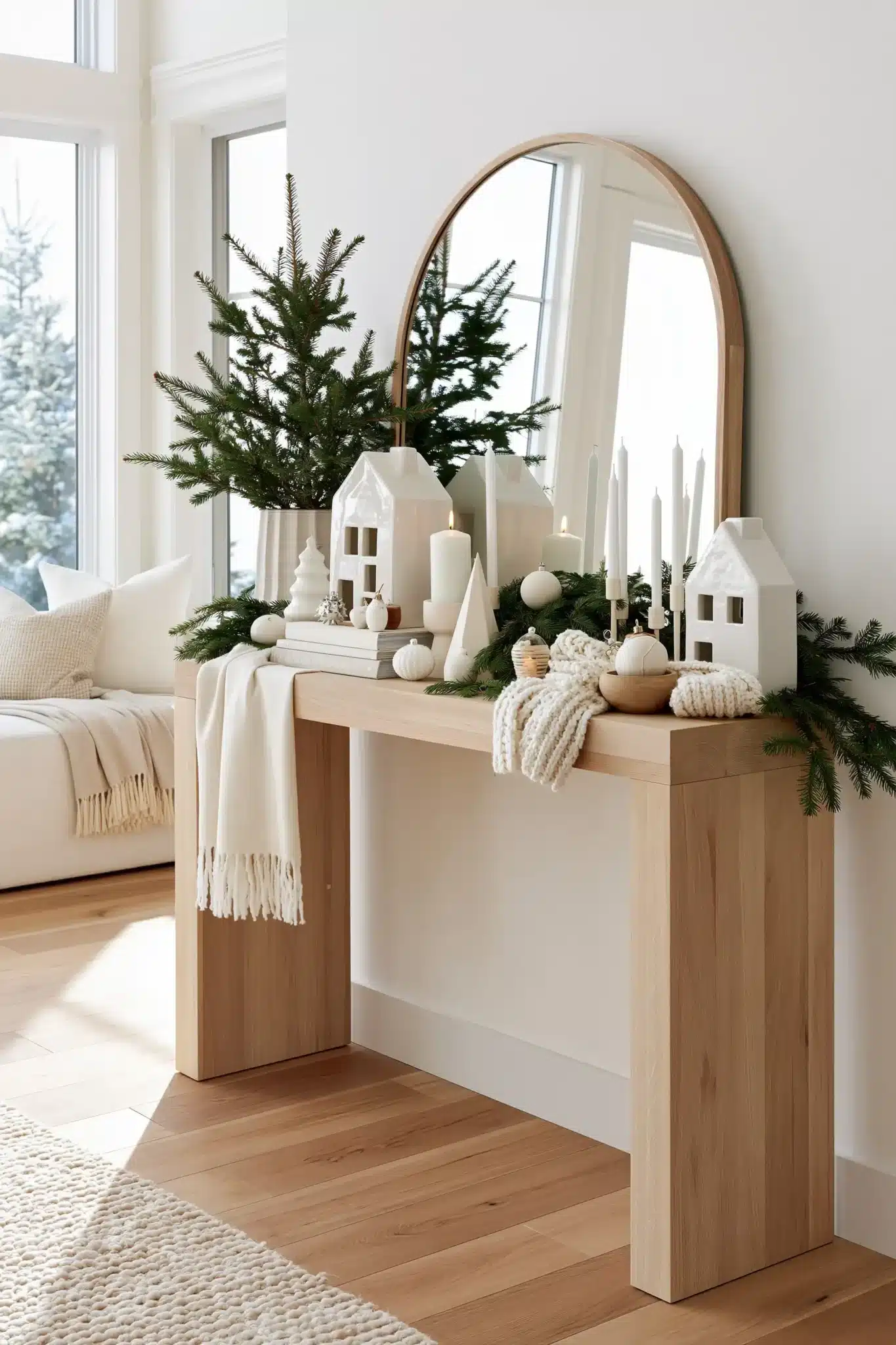 29 Christmas Entryway Table Decor Ideas for a First Impression That Is Warm 7 christmas entryway table decor