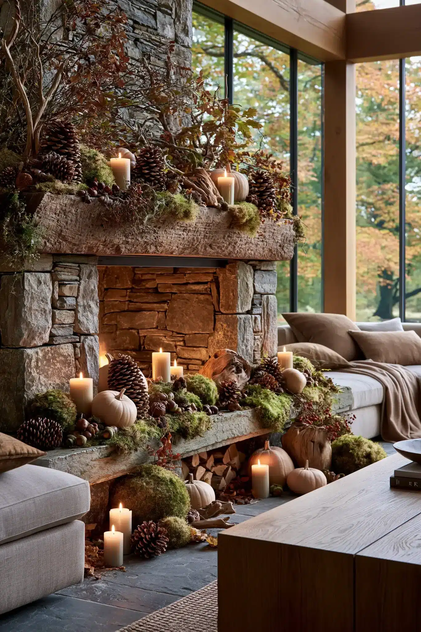 29 Thanksgiving Mantel Decor Ideas for a Hearth That Anchors the Room 7 thanksgiving mantel decor