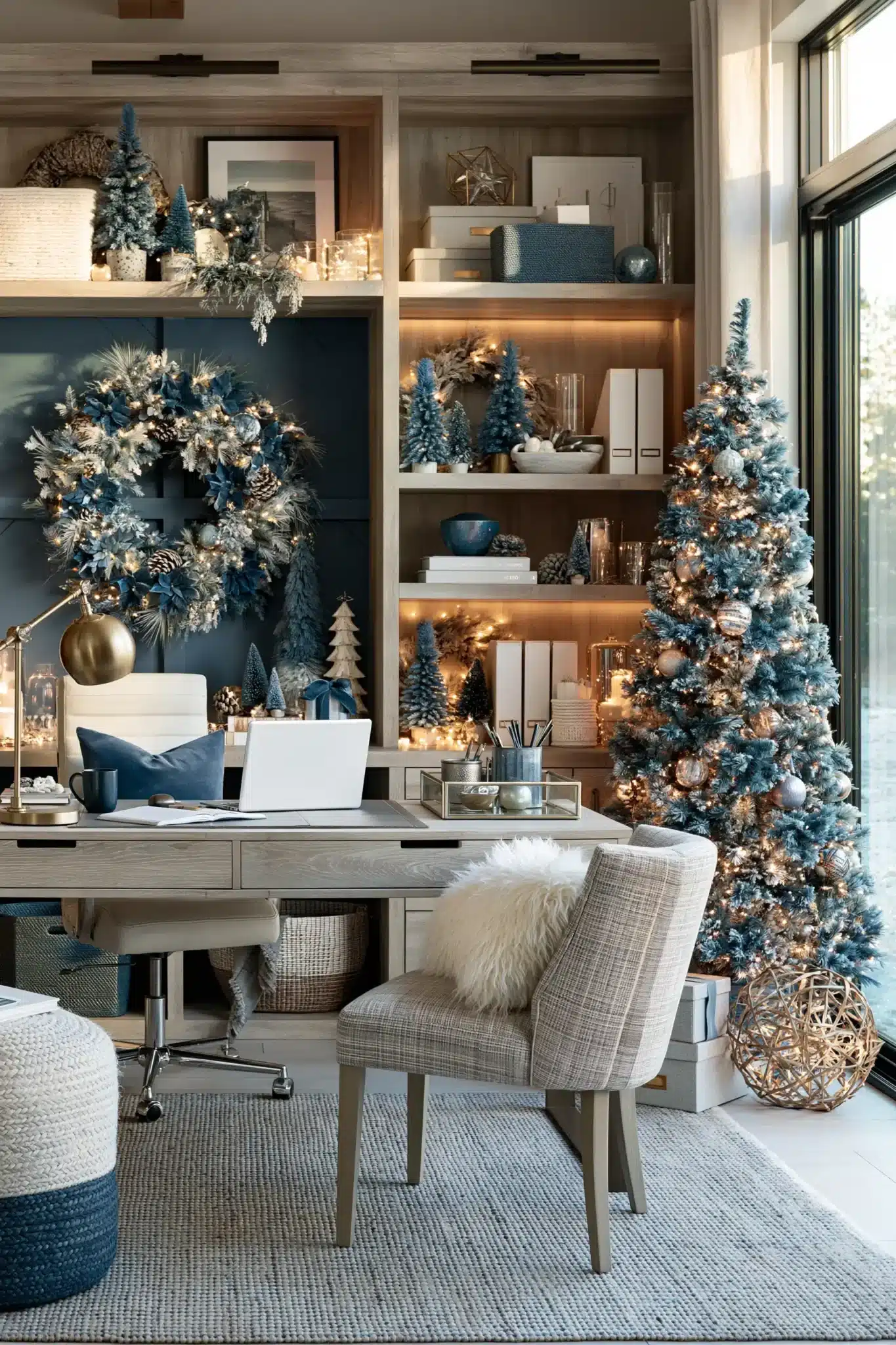 29 Blue Christmas Decor Ideas for a Tree That Breaks From Red and Green 8 blue christmas decor