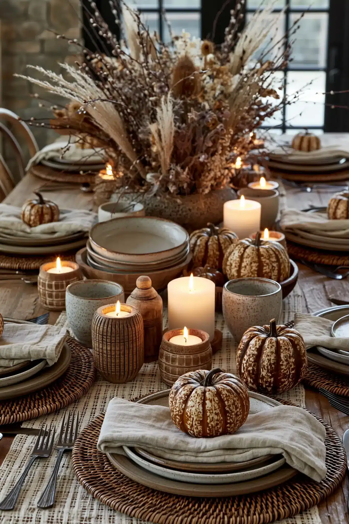 29 Thanksgiving Table Decor Ideas for a Centerpiece That Leaves Room for Plates 8 thanksgiving table decor ideas