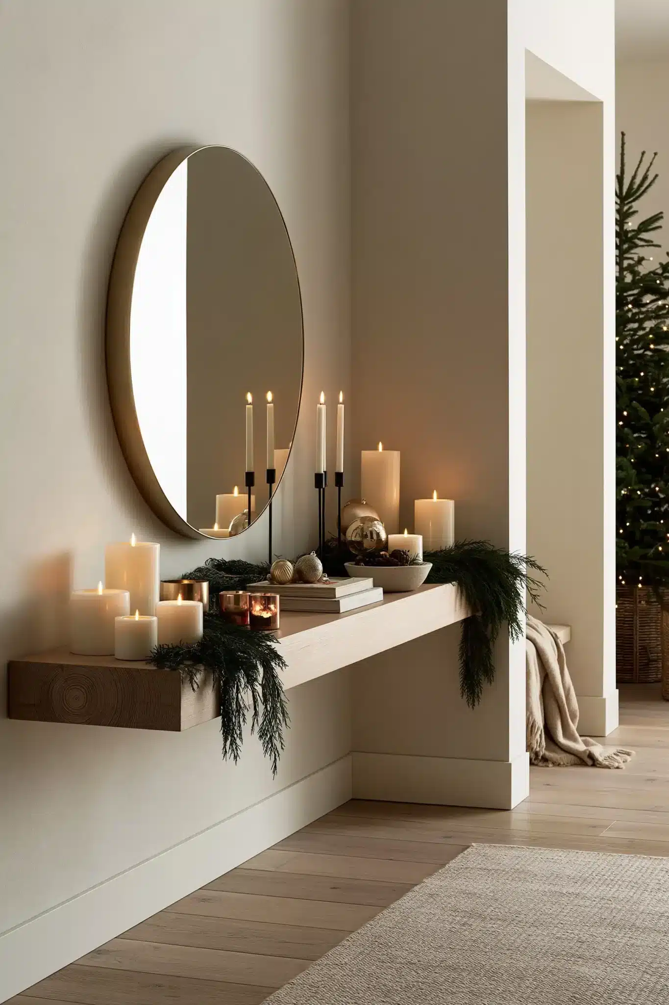 29 Christmas Entryway Table Decor Ideas for a First Impression That Is Warm 8 christmas entryway table decor
