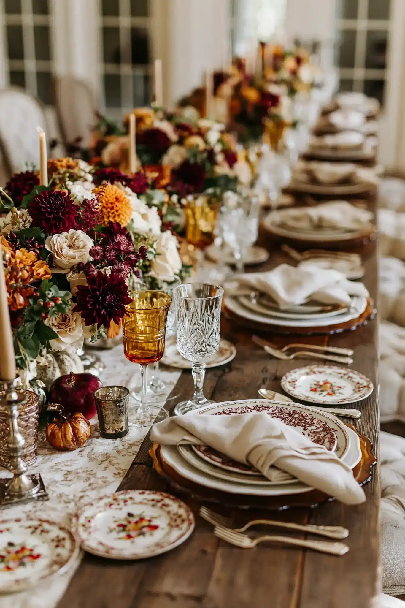 29 Thanksgiving Table Decor Ideas for a Centerpiece That Leaves Room for Plates 9 thanksgiving table decor ideas