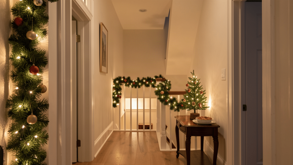hallway christmas decor