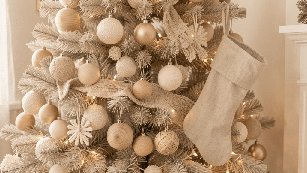 neutral christmas decor