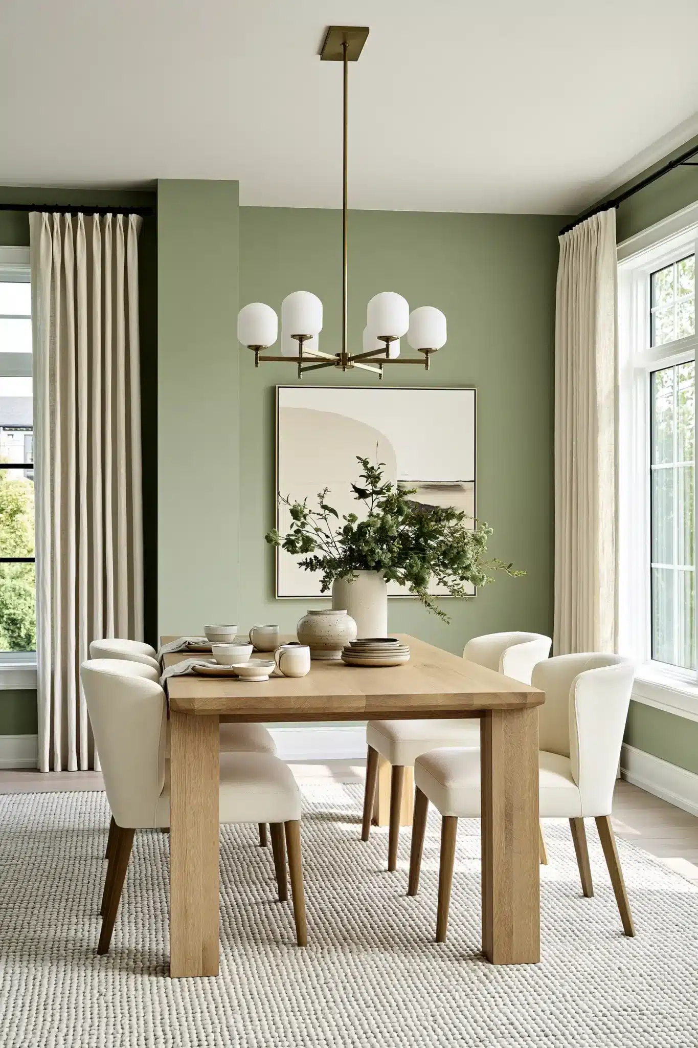 29 Green Dining Room Ideas for a Calmer, Warmer Wall 1 green dining room