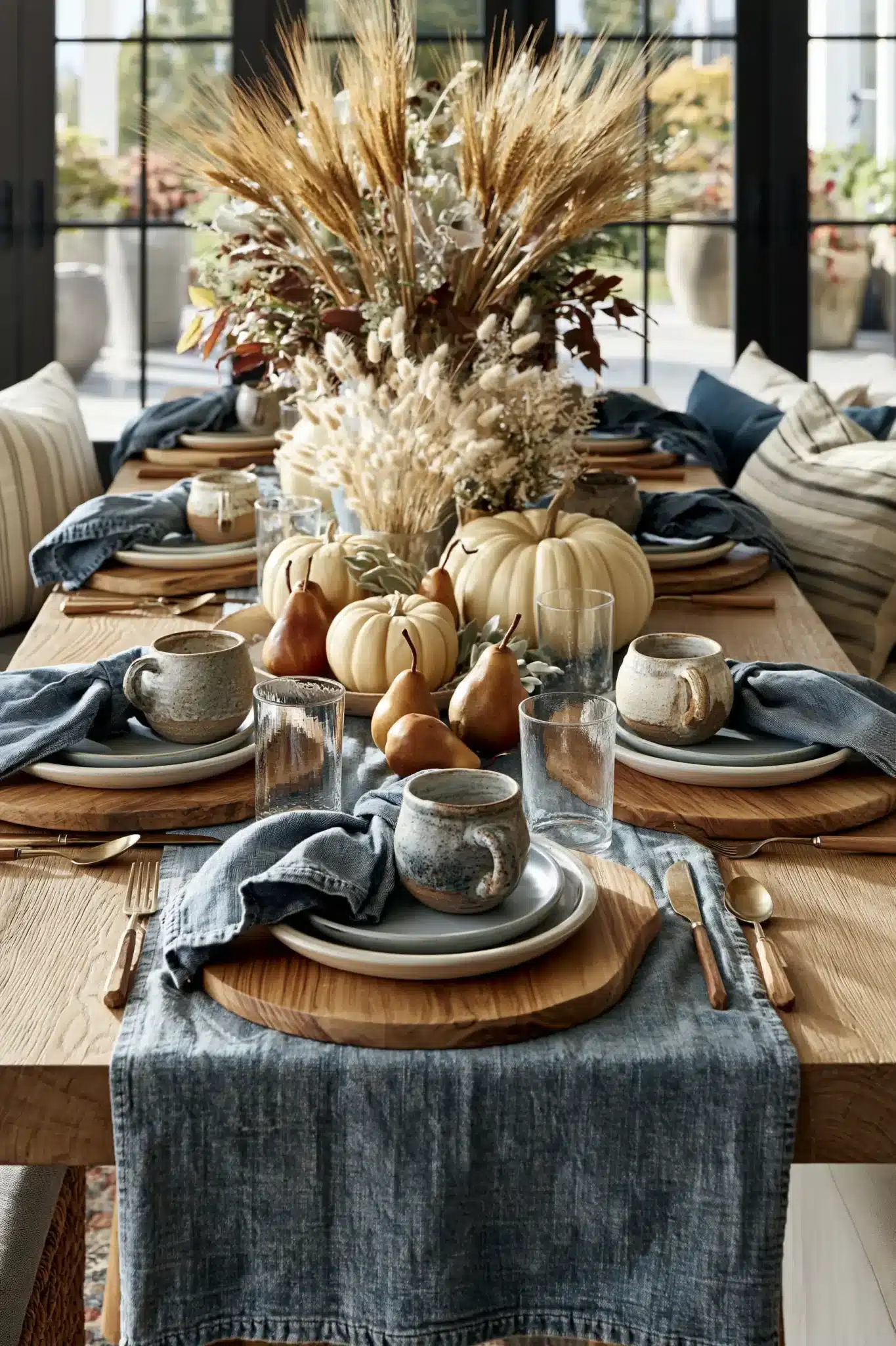 29 Blue Thanksgiving Table Decor Ideas Beyond the Usual Orange 10 blue thanksgiving table decor