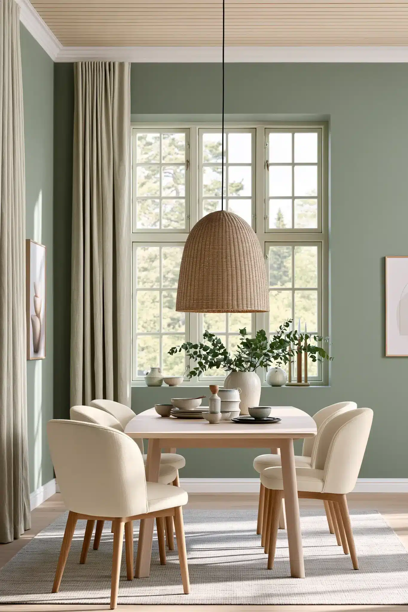 29 Green Dining Room Ideas for a Calmer, Warmer Wall 12 green dining room