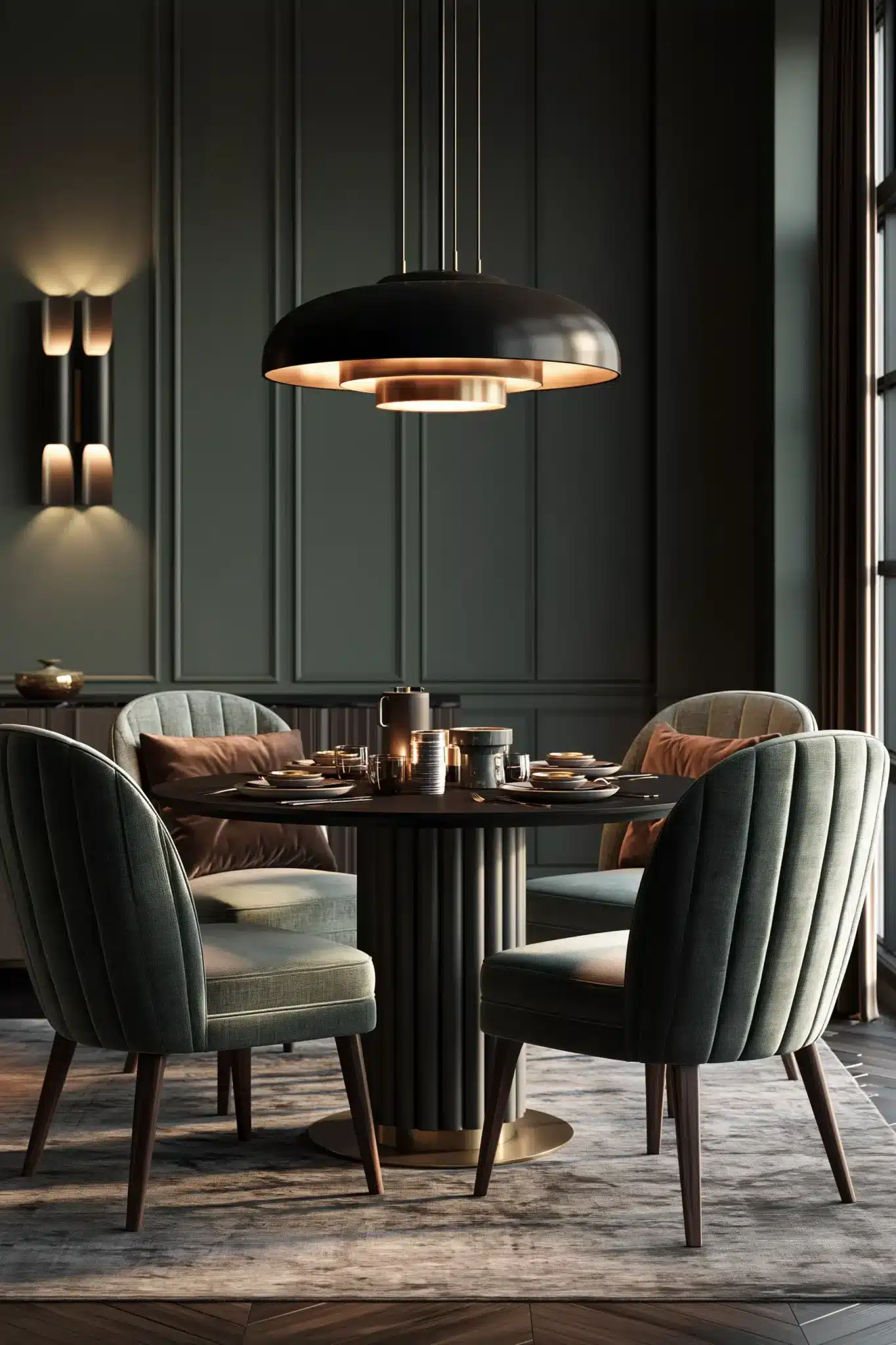 29 Round Table Dining Room Setups for Easier Conversation 12 round table dining room