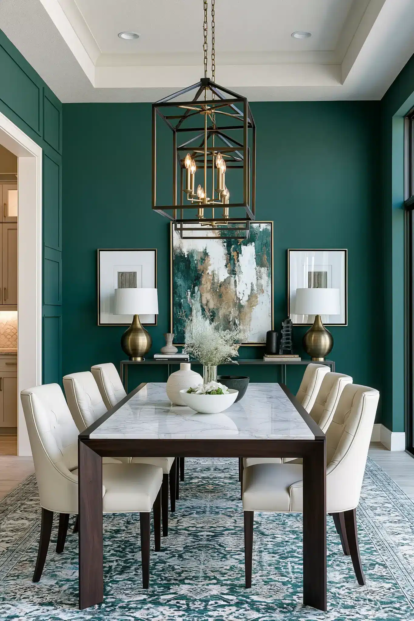29 Green Dining Room Ideas for a Calmer, Warmer Wall 13 green dining room