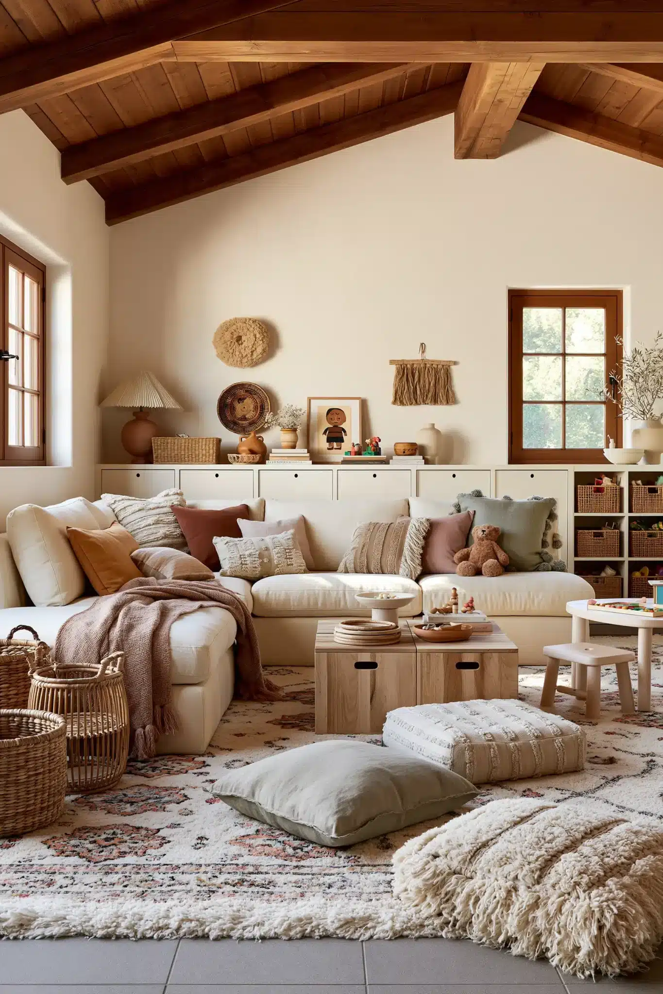 29 Family Room Playroom Ideas That Share the Space 14 family room playroom