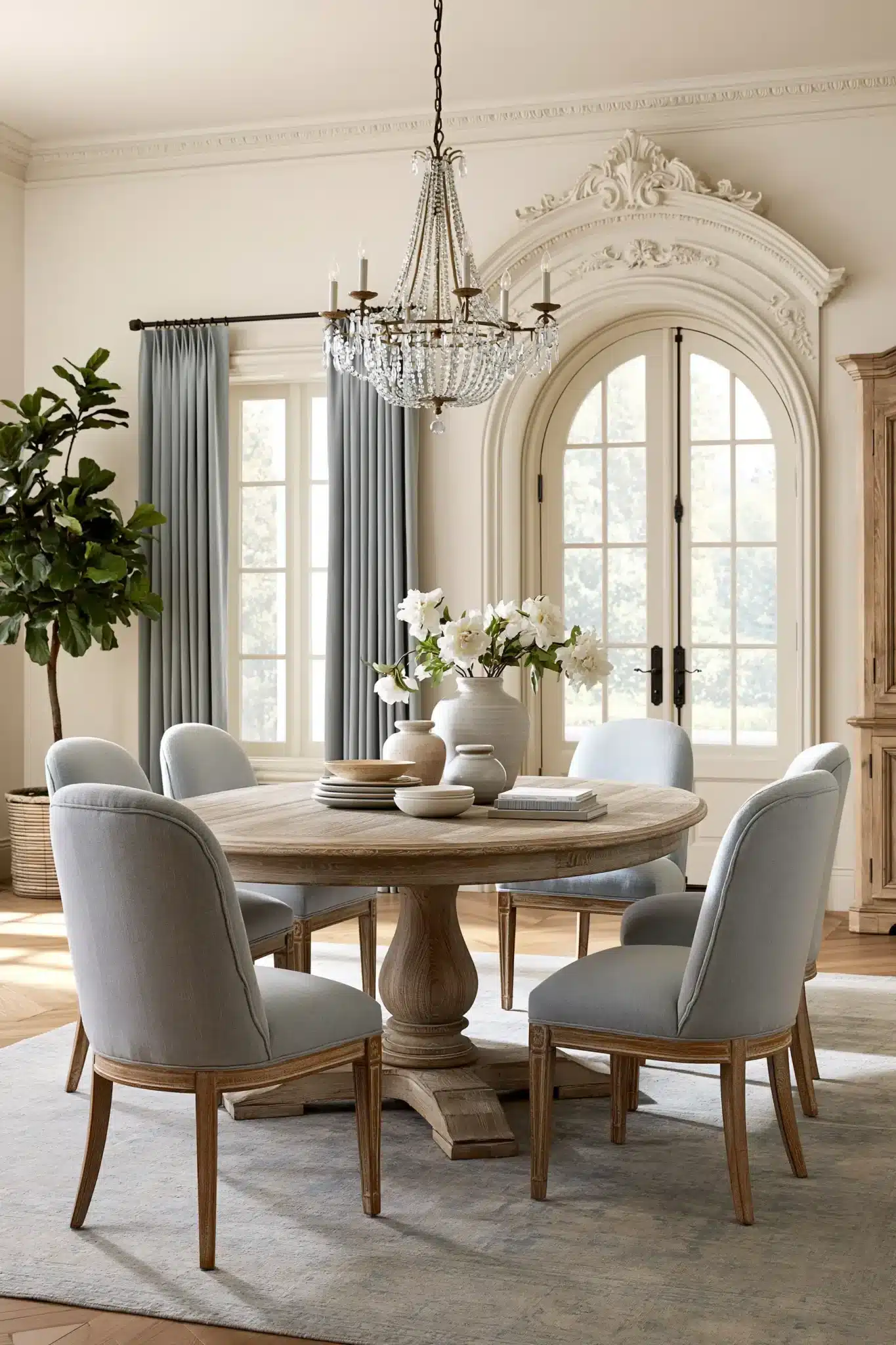 29 Round Table Dining Room Setups for Easier Conversation 14 round table dining room