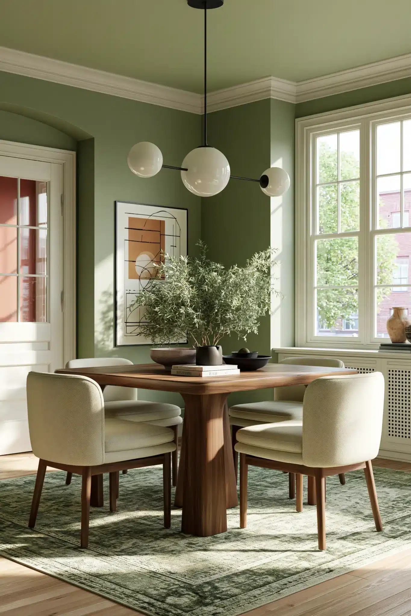 29 Green Dining Room Ideas for a Calmer, Warmer Wall 15 green dining room