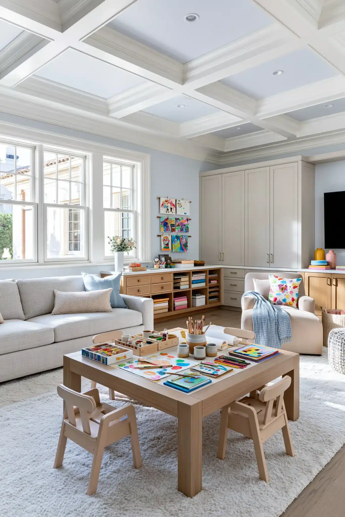 29 Family Room Playroom Ideas That Share the Space 15 family room playroom