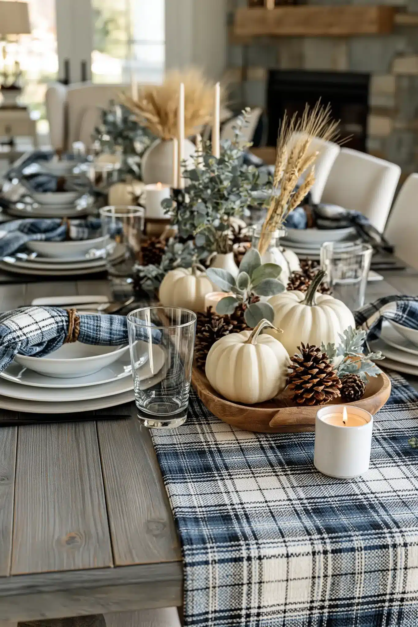 29 Blue Thanksgiving Table Decor Ideas Beyond the Usual Orange 18 blue thanksgiving table decor