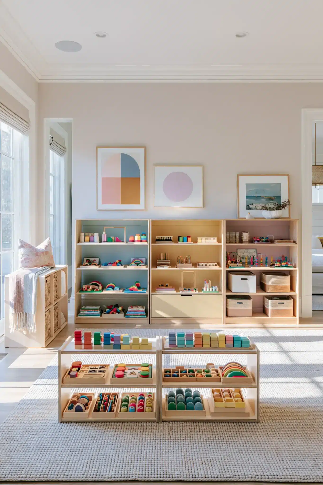 29 Montessori Playroom Ideas That Let Kids Actually Use the Room 19 montessori playroom