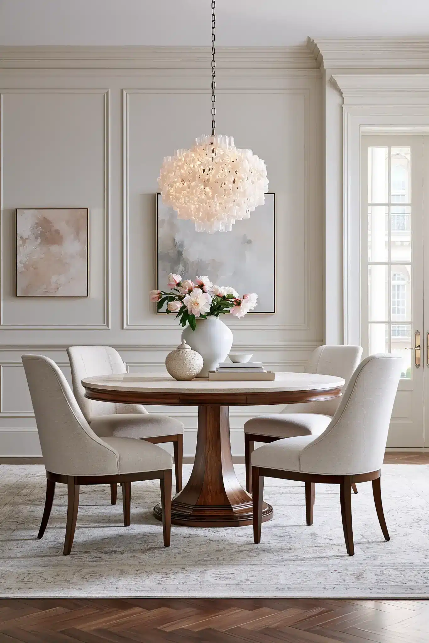 29 Round Table Dining Room Setups for Easier Conversation 19 round table dining room