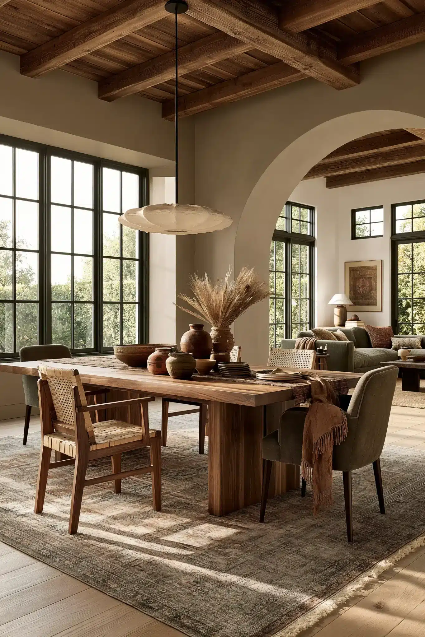 29 Boho Dining Room Ideas With Easy, Earthy Layers 2 boho dining room