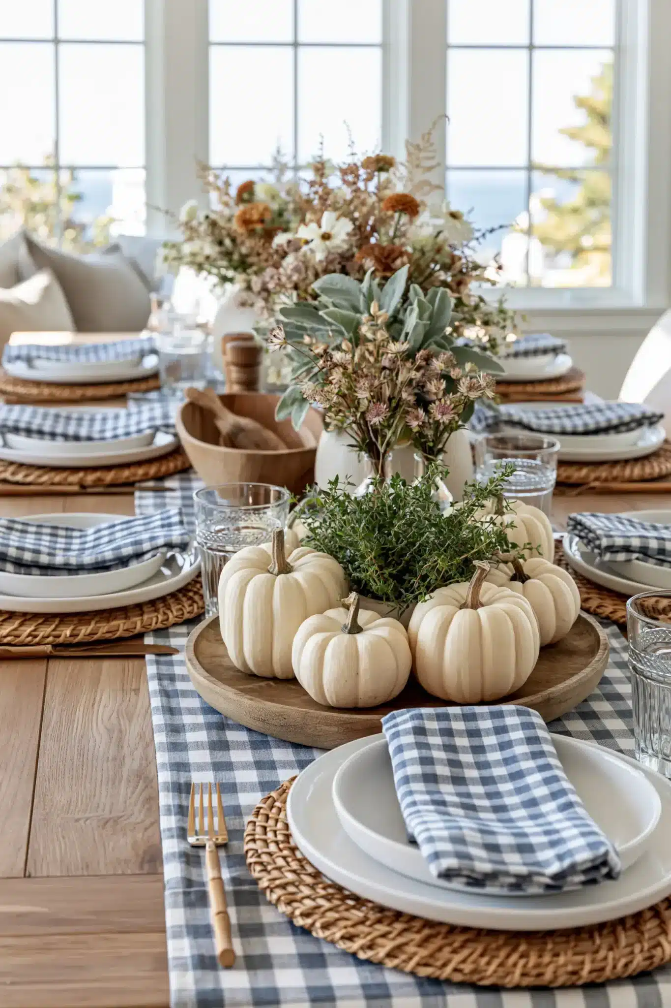 29 Blue Thanksgiving Table Decor Ideas Beyond the Usual Orange 22 blue thanksgiving table decor