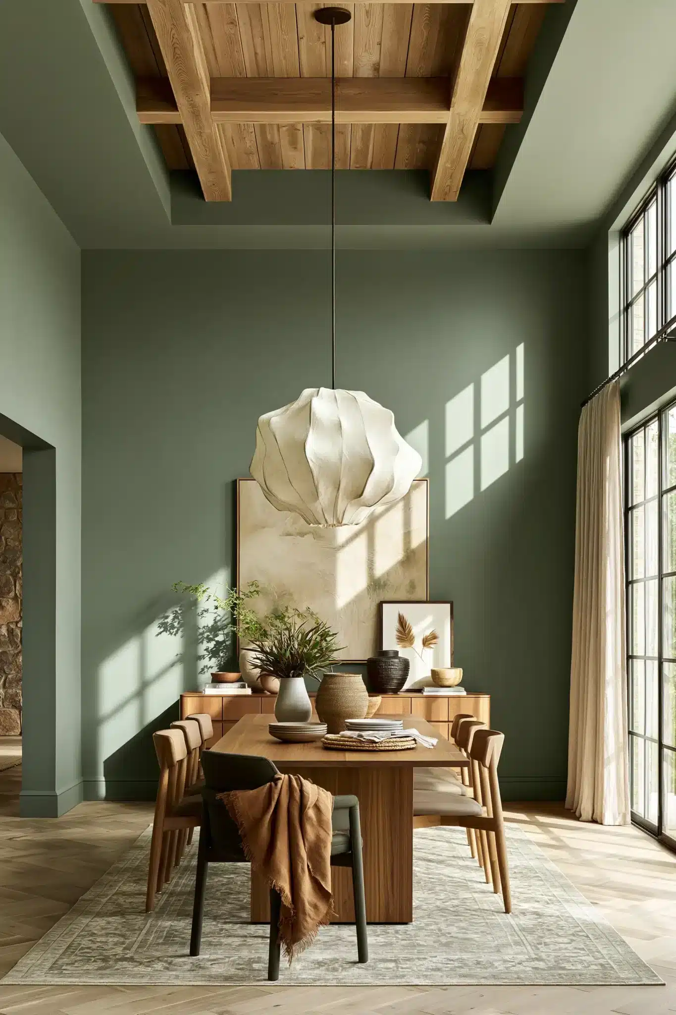 29 Green Dining Room Ideas for a Calmer, Warmer Wall 24 green dining room