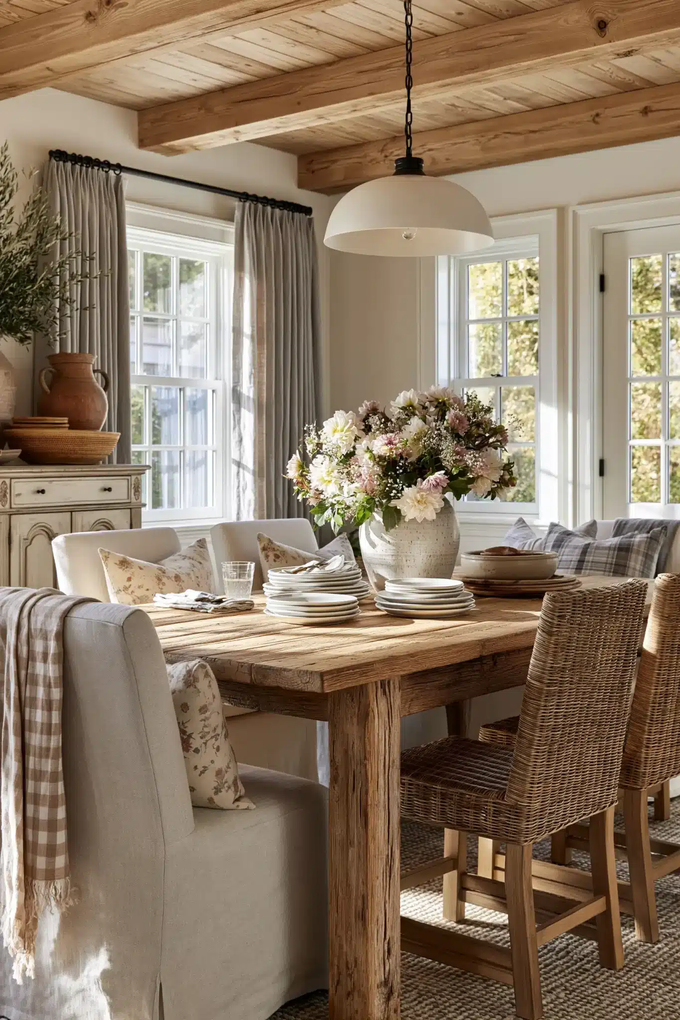 29 Boho Dining Room Ideas With Easy, Earthy Layers 26 boho dining room