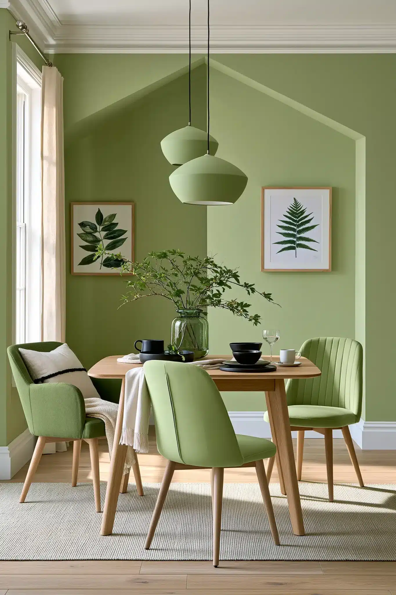 29 Green Dining Room Ideas for a Calmer, Warmer Wall 26 green dining room
