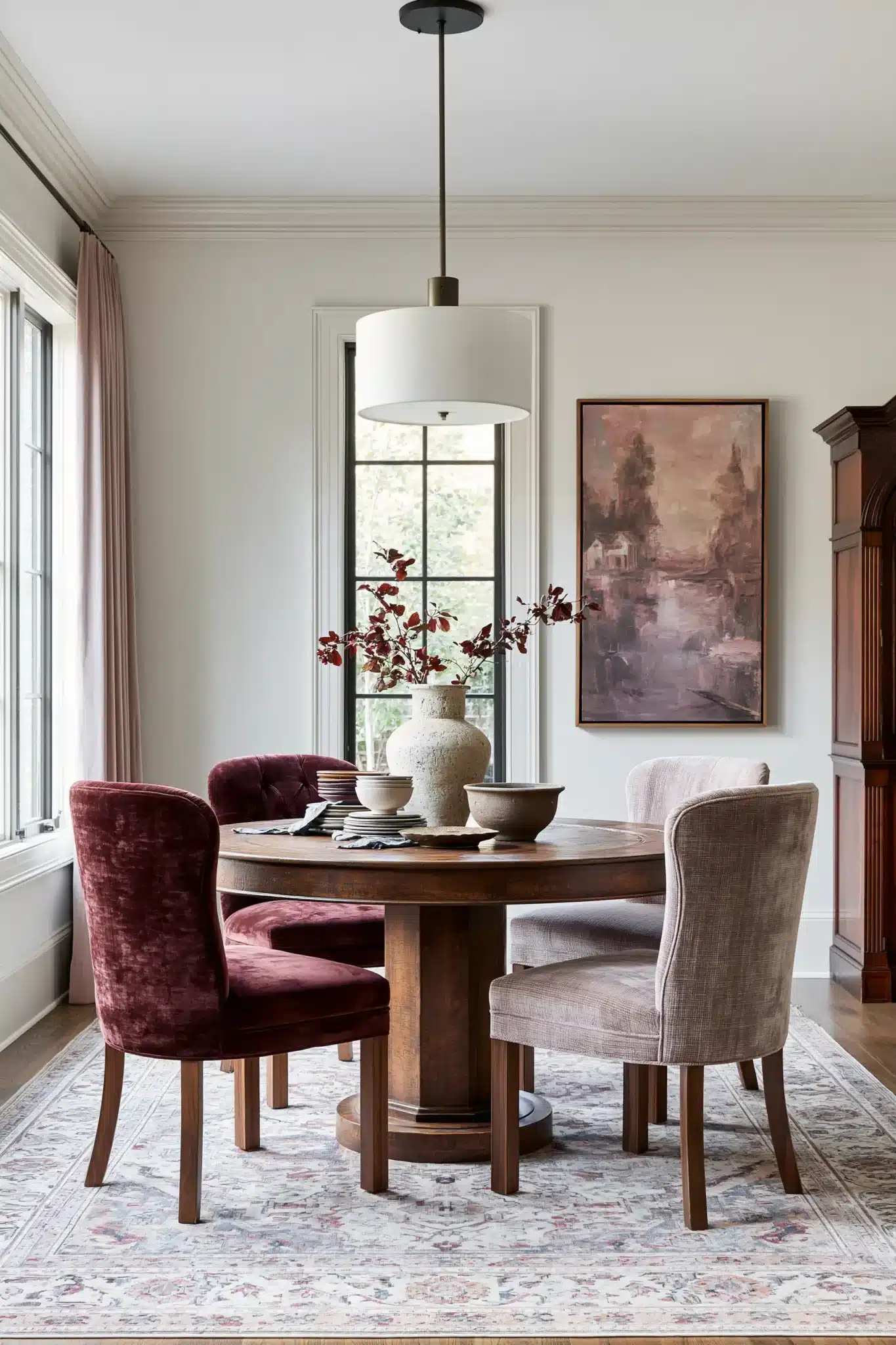 29 Round Table Dining Room Setups for Easier Conversation 26 round table dining room