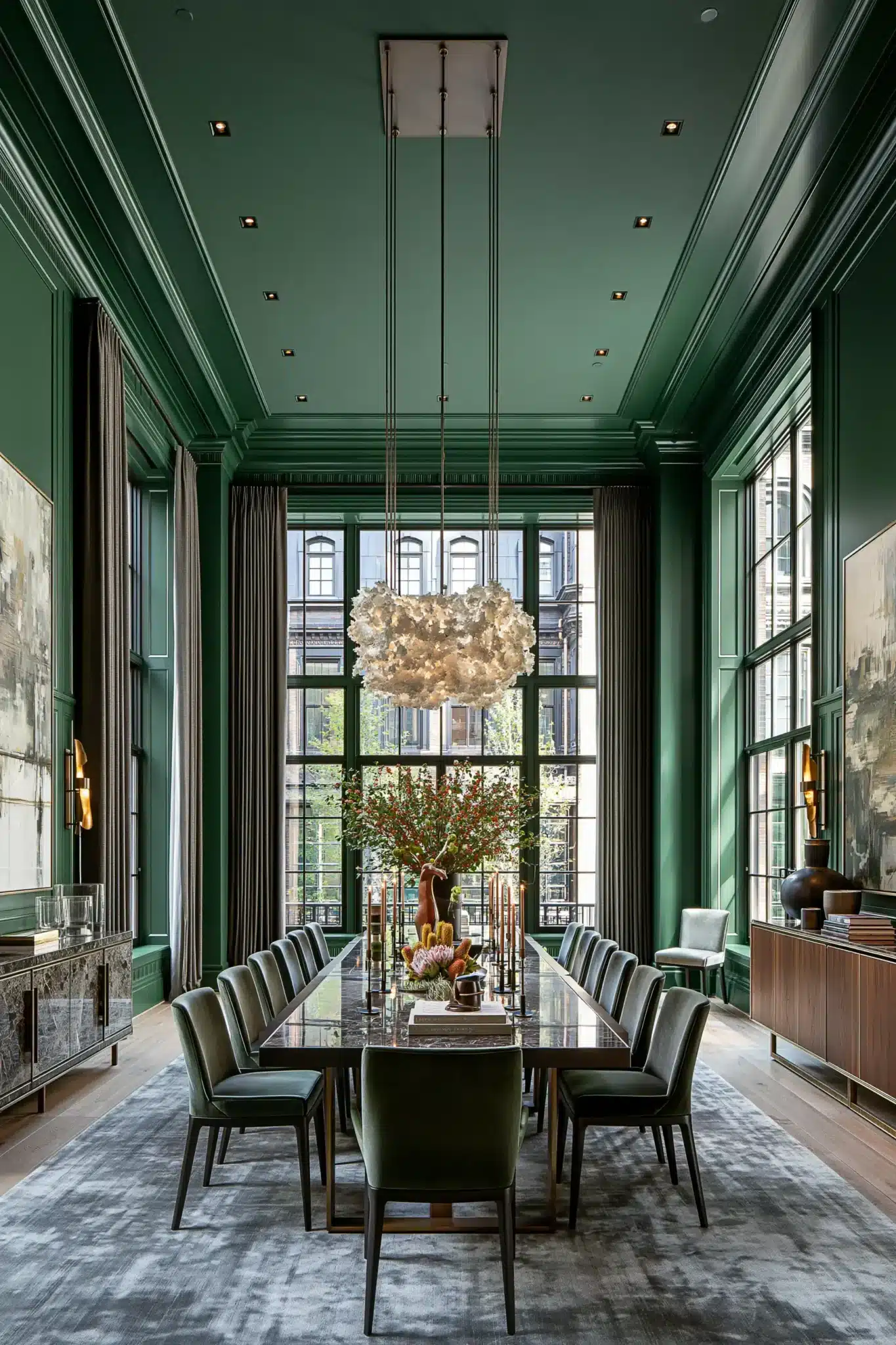 29 Green Dining Room Ideas for a Calmer, Warmer Wall 27 green dining room