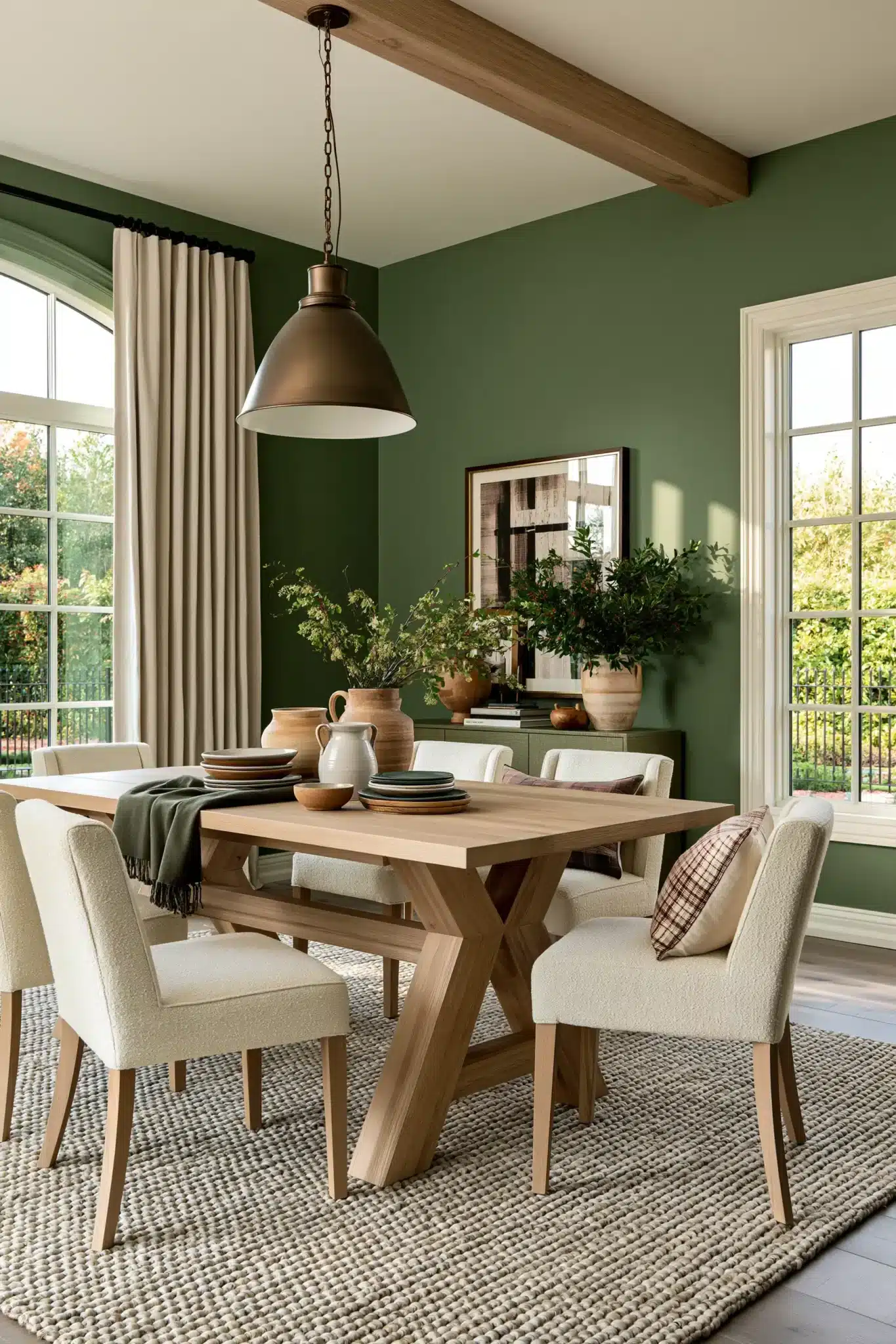29 Green Dining Room Ideas for a Calmer, Warmer Wall 28 green dining room